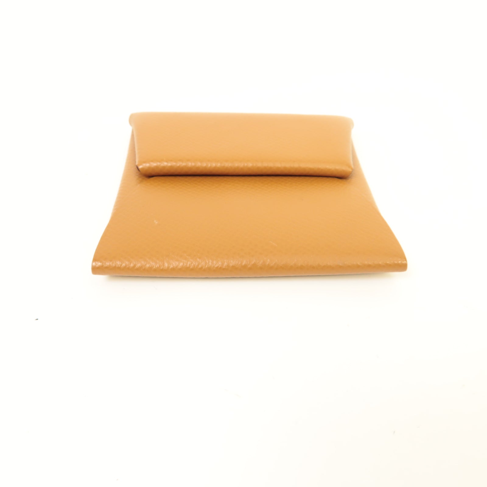 HERMES 【激減優惠】Epsom皮革Bastia Coin Case銀扣零錢包棕色