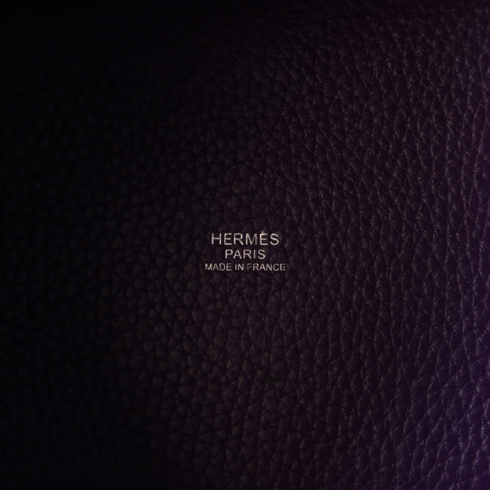HERMES Clemence皮革Picotin Lock 18銀扣手挽袋紫色