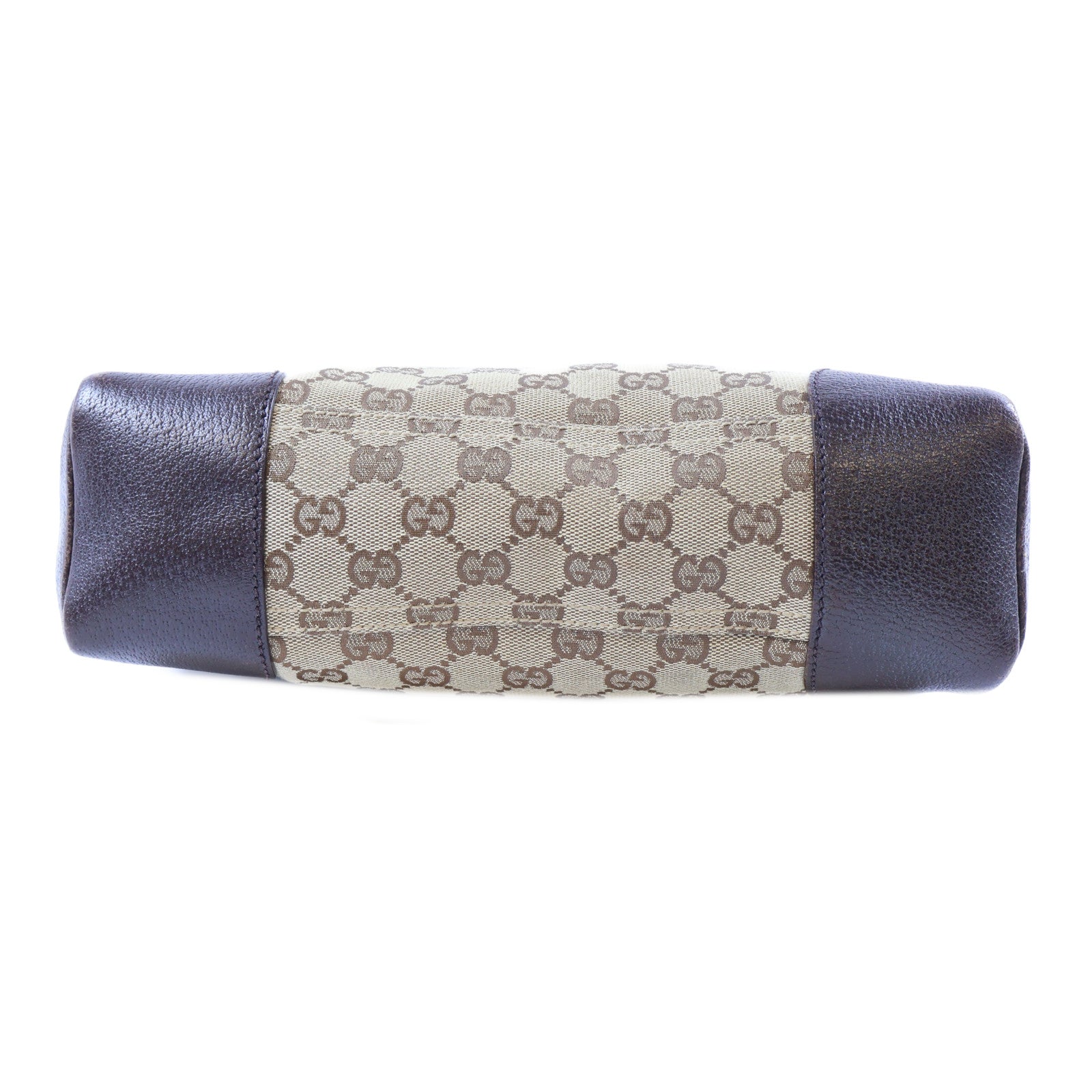 GUCCI 帆布Shoulder Bag銀扣肩背袋棕色