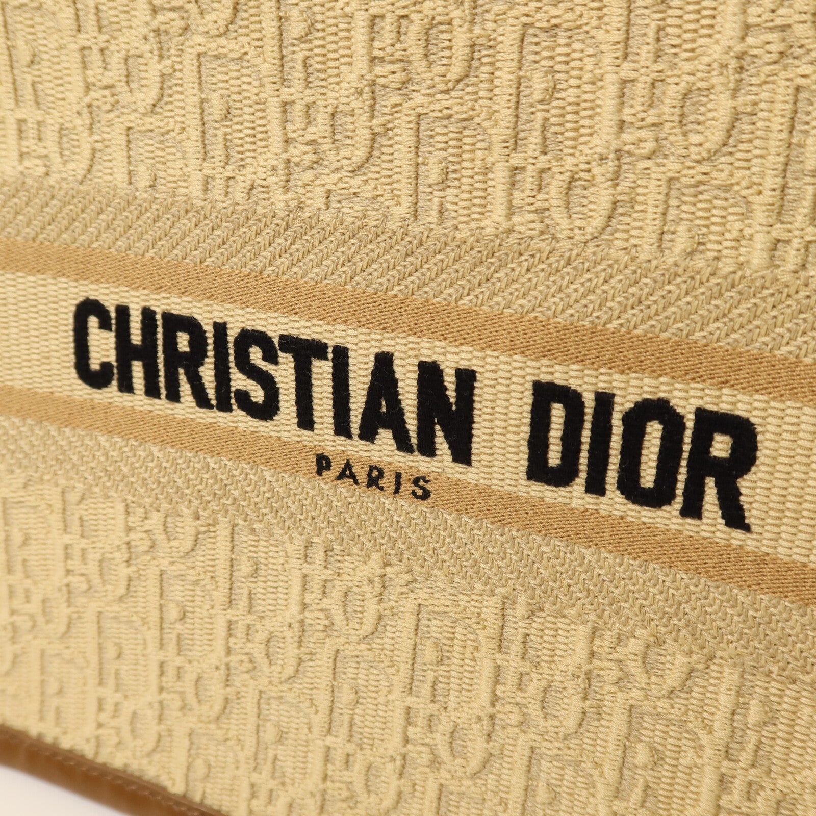 Dior 牛皮皮革/帆布Book Tote PM金扣手挽肩背兩用袋