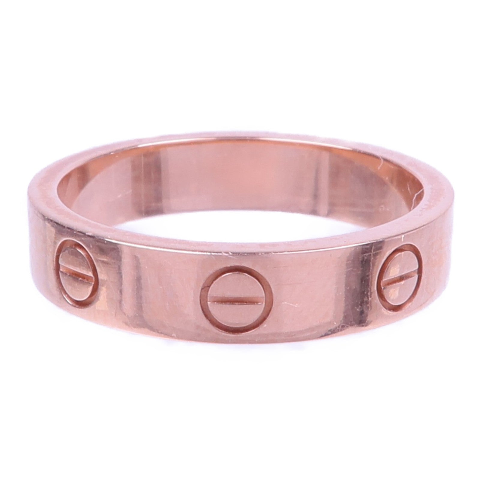 CARTIER 18K玫瑰金/鑽石Love Diamond Ring戒指Cartier#51/US#5.5