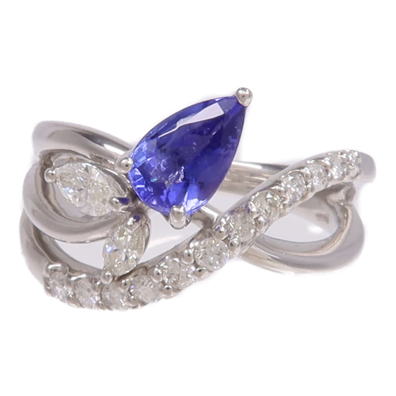 JEWELRY PT900鉑金Tanzanite Diamond Ring坦桑石/鑽石戒指