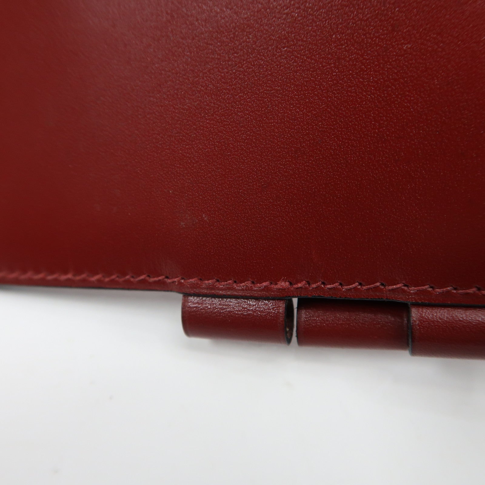 HERMES (PRICE DOWN) Agenda Cover Case Box Calf Leather Red