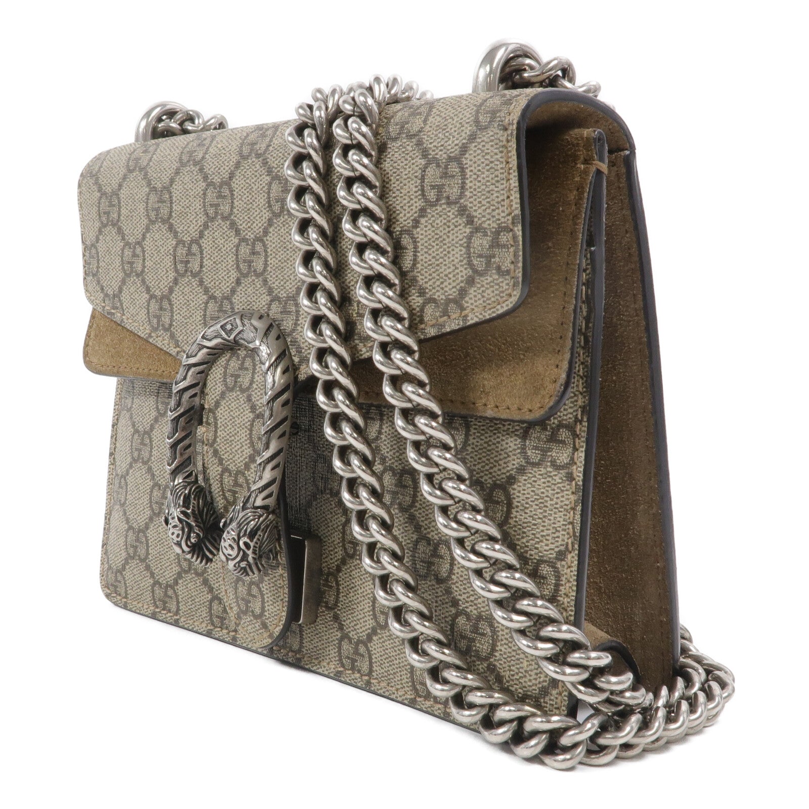 GUCCI 塗層帆布Mini Dionysus鏈帶肩背袋