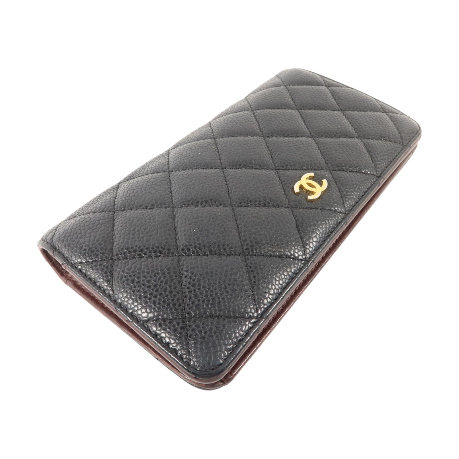 CHANEL 牛皮皮革Classic Long Flap Wallet金扣長錢包