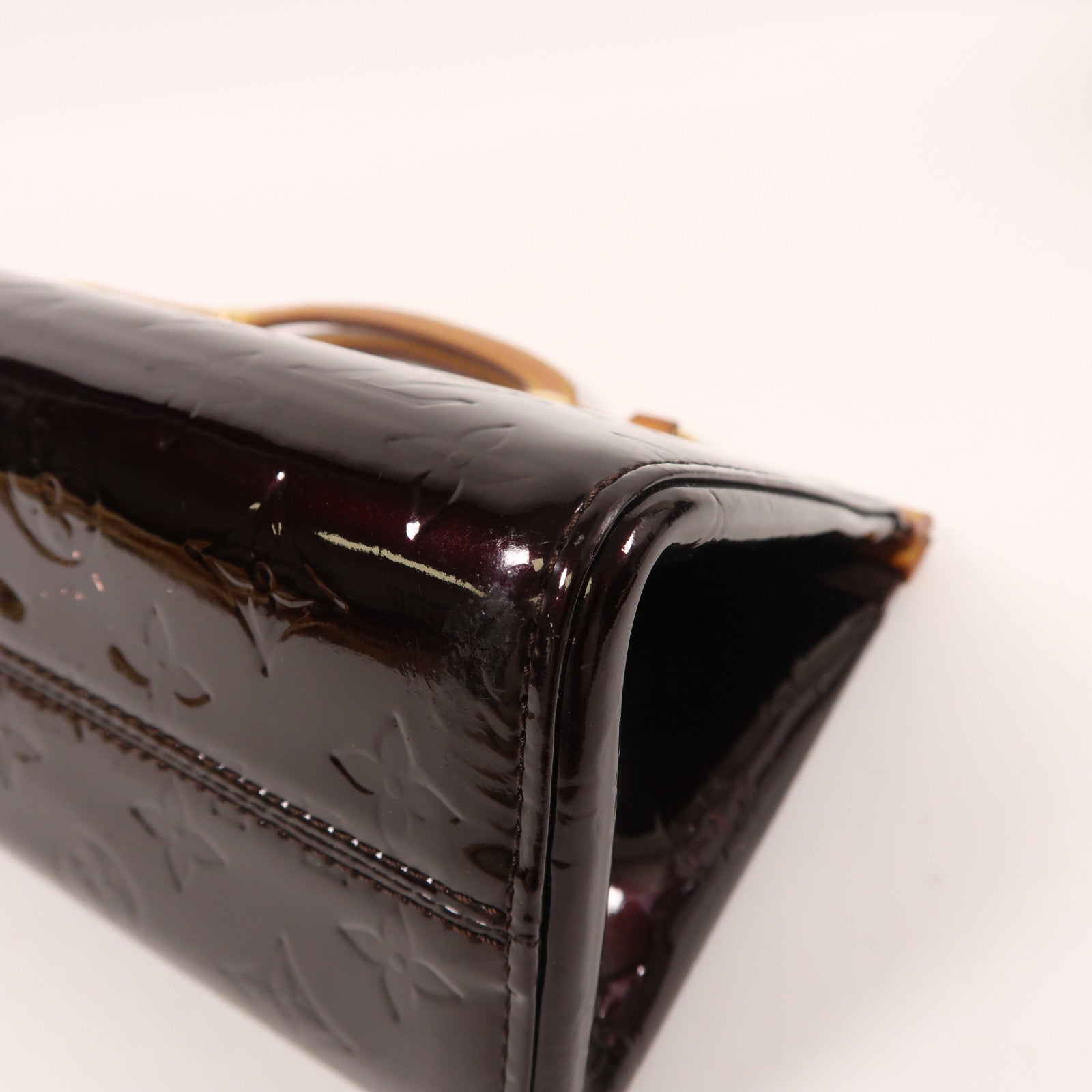 LOUIS VUITTON Monogram Vernis Roxbury Drive金扣手挽肩背兩用袋酒紅色