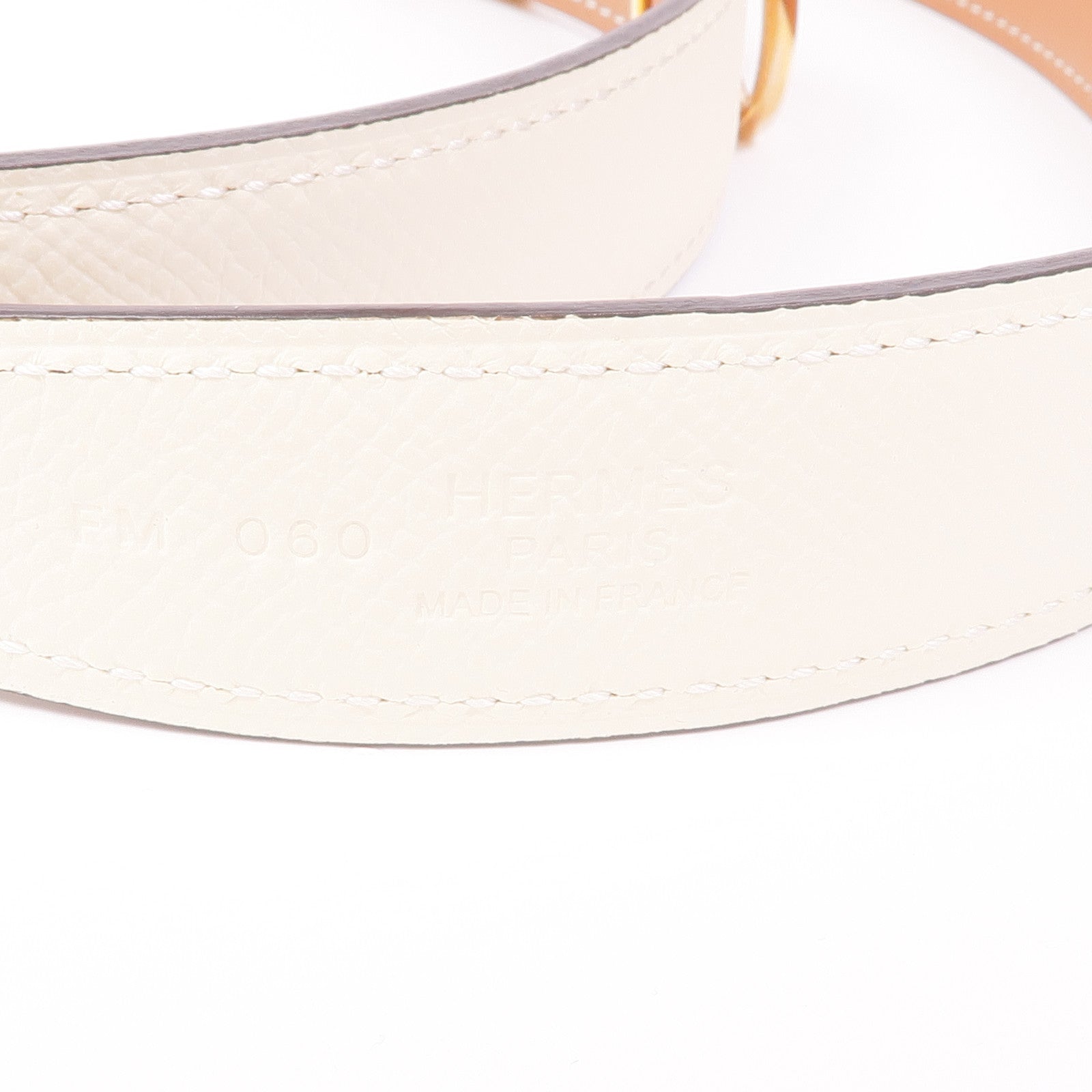 HERMES Epsom皮革Belt金扣皮帶