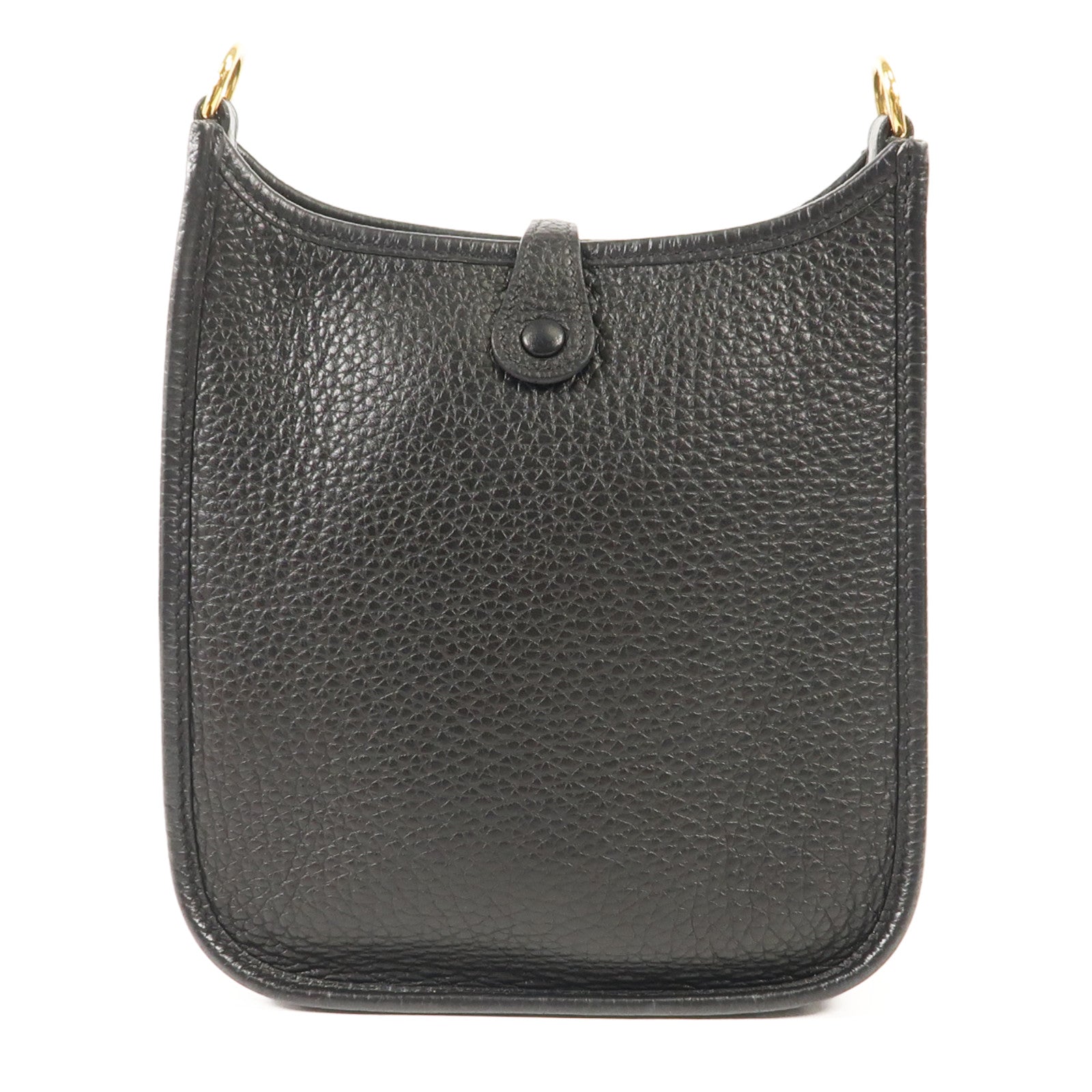 HERMES Clemence皮革Evelyne TPM金扣肩背袋89/Noir