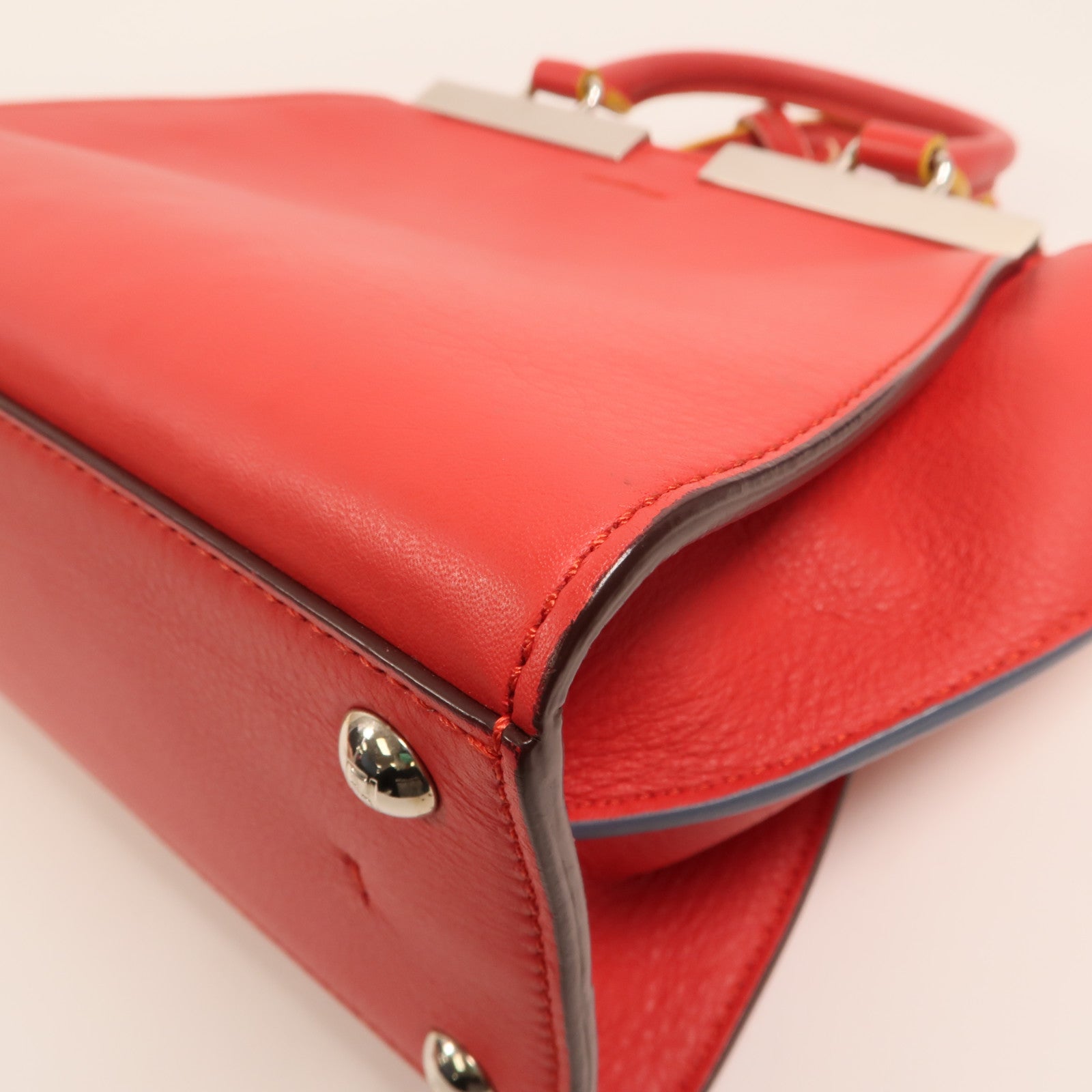 FENDI 牛皮皮革Mini 3 Jours銀扣手挽肩背兩用袋