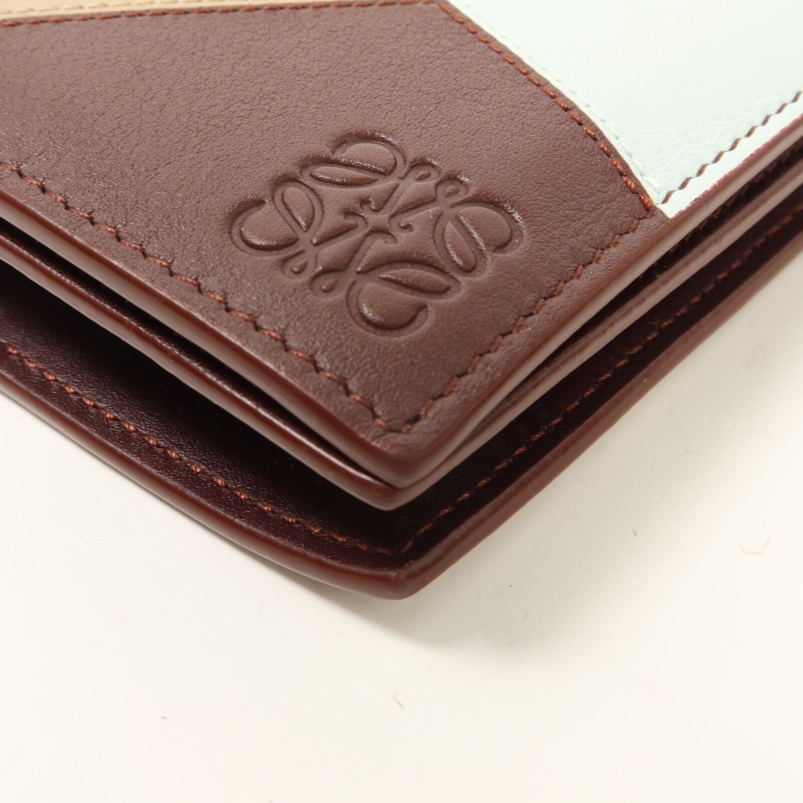 LOEWE 牛皮皮革Puzzle Slim Compact Wallet錢包