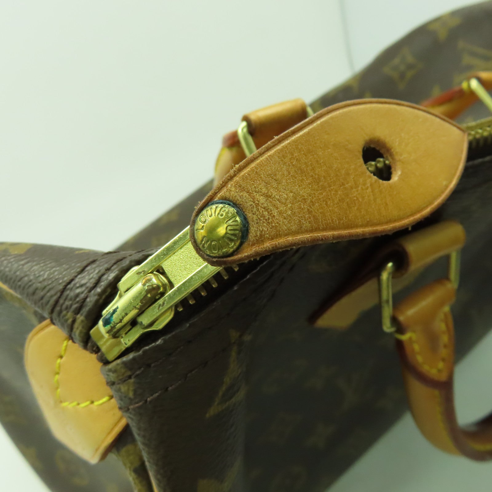 LOUIS VUITTON Monogram Speedy 30金扣手挽袋啡色