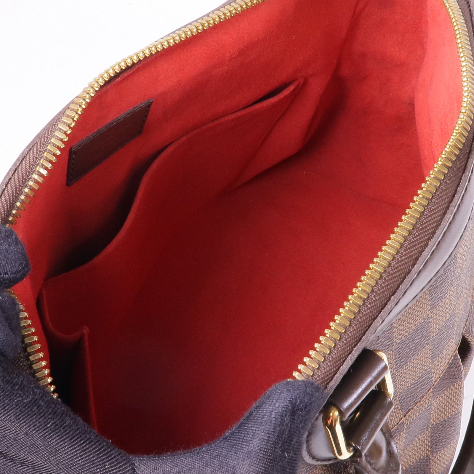 LOUIS VUITTON Damier Trevi金扣手挽肩背兩用袋棕色