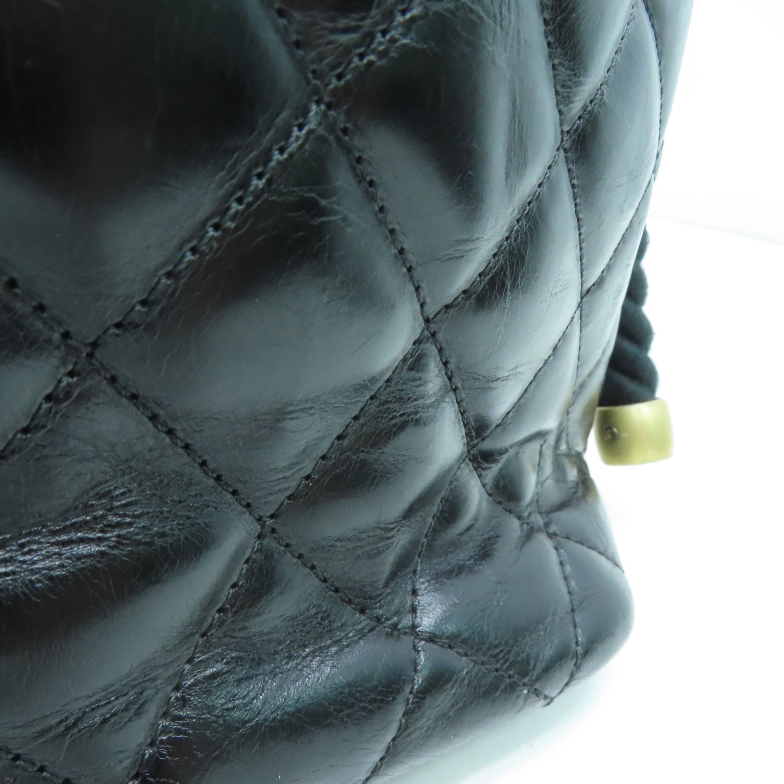 CHANEL 【激減優惠】菱格皮革Shoulder Bag金扣肩背袋黑色
