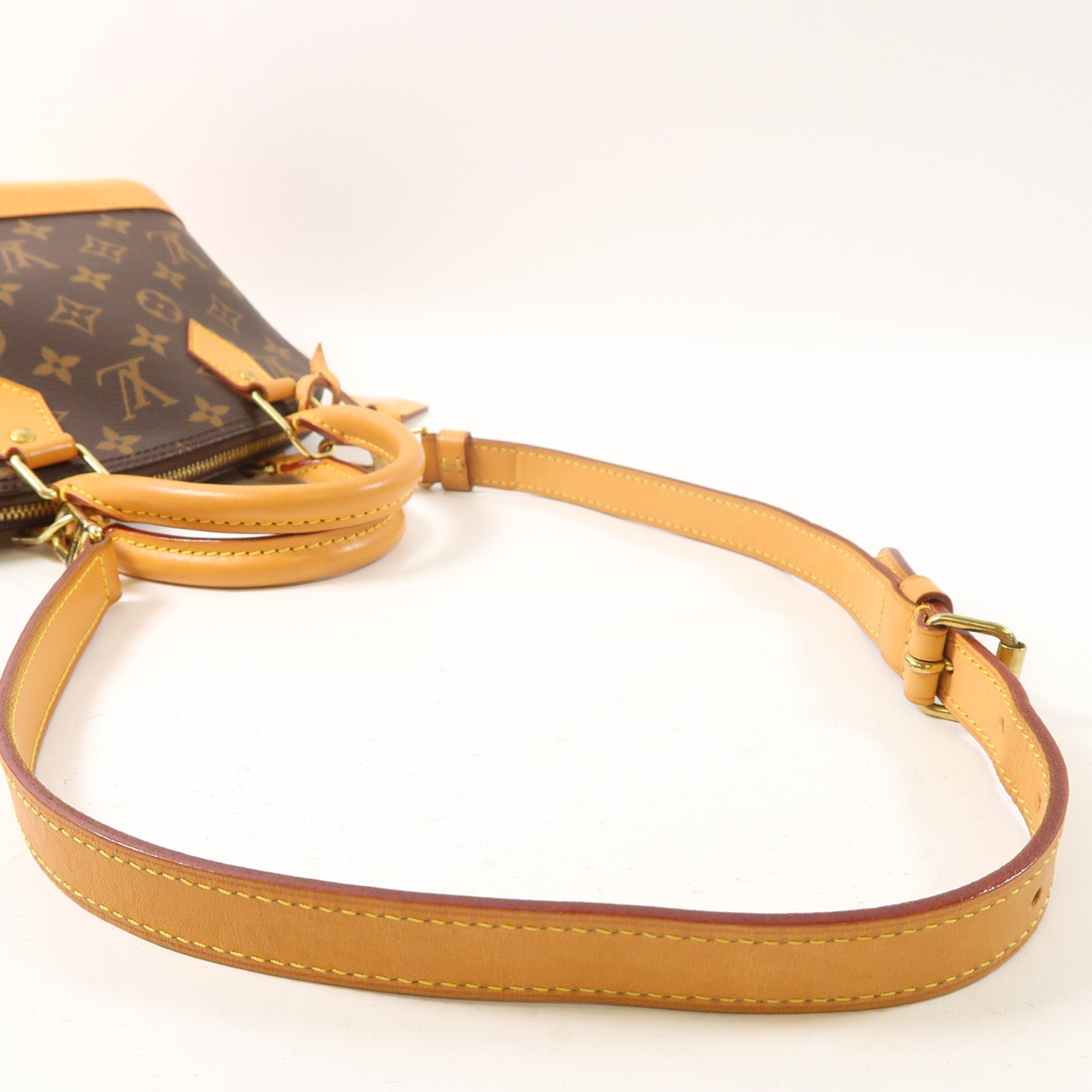 LOUIS VUITTON Monogram Alma BB金扣手挽肩背兩用袋啡色