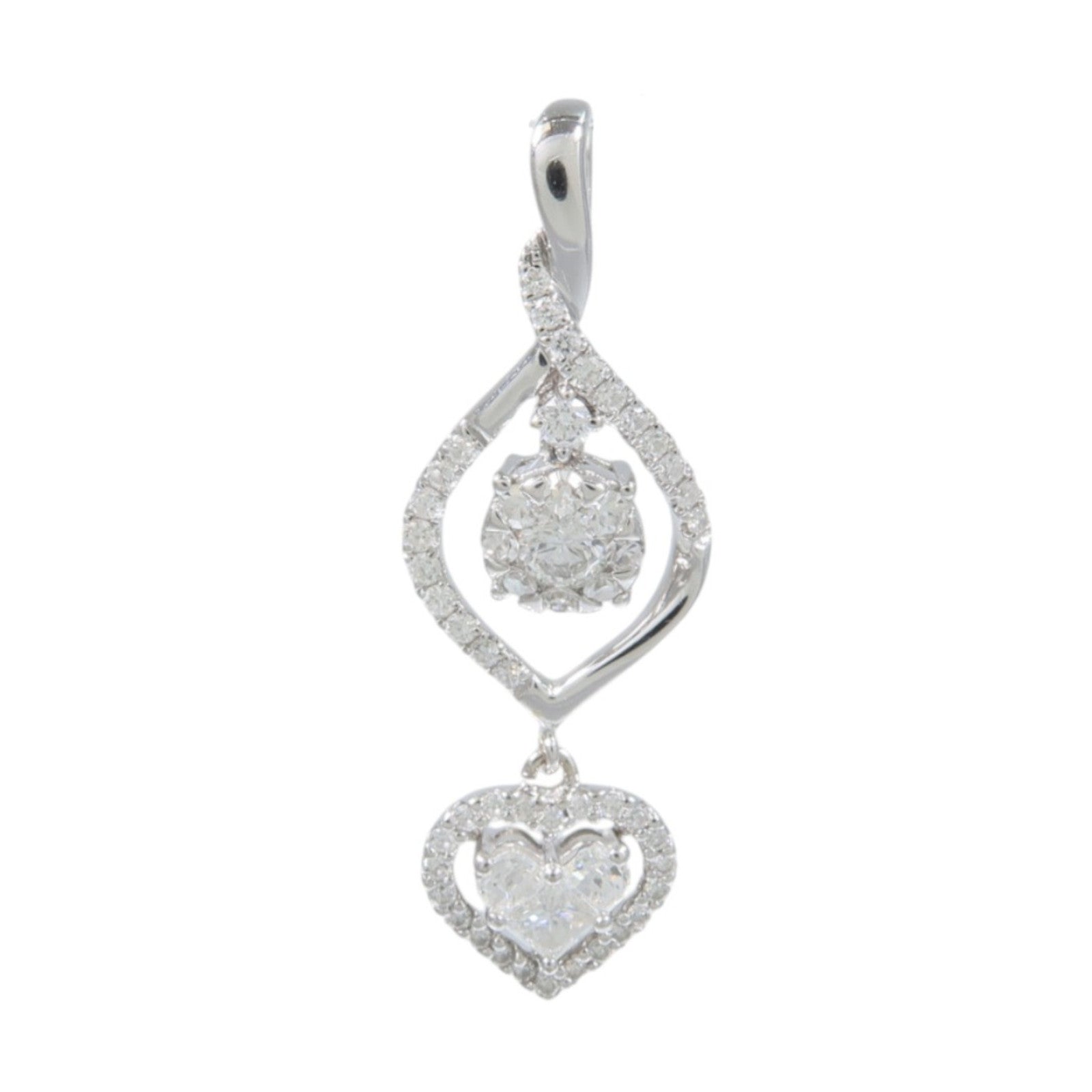 JEWELRY 18K白金Diamond Pendant鑽石吊墜