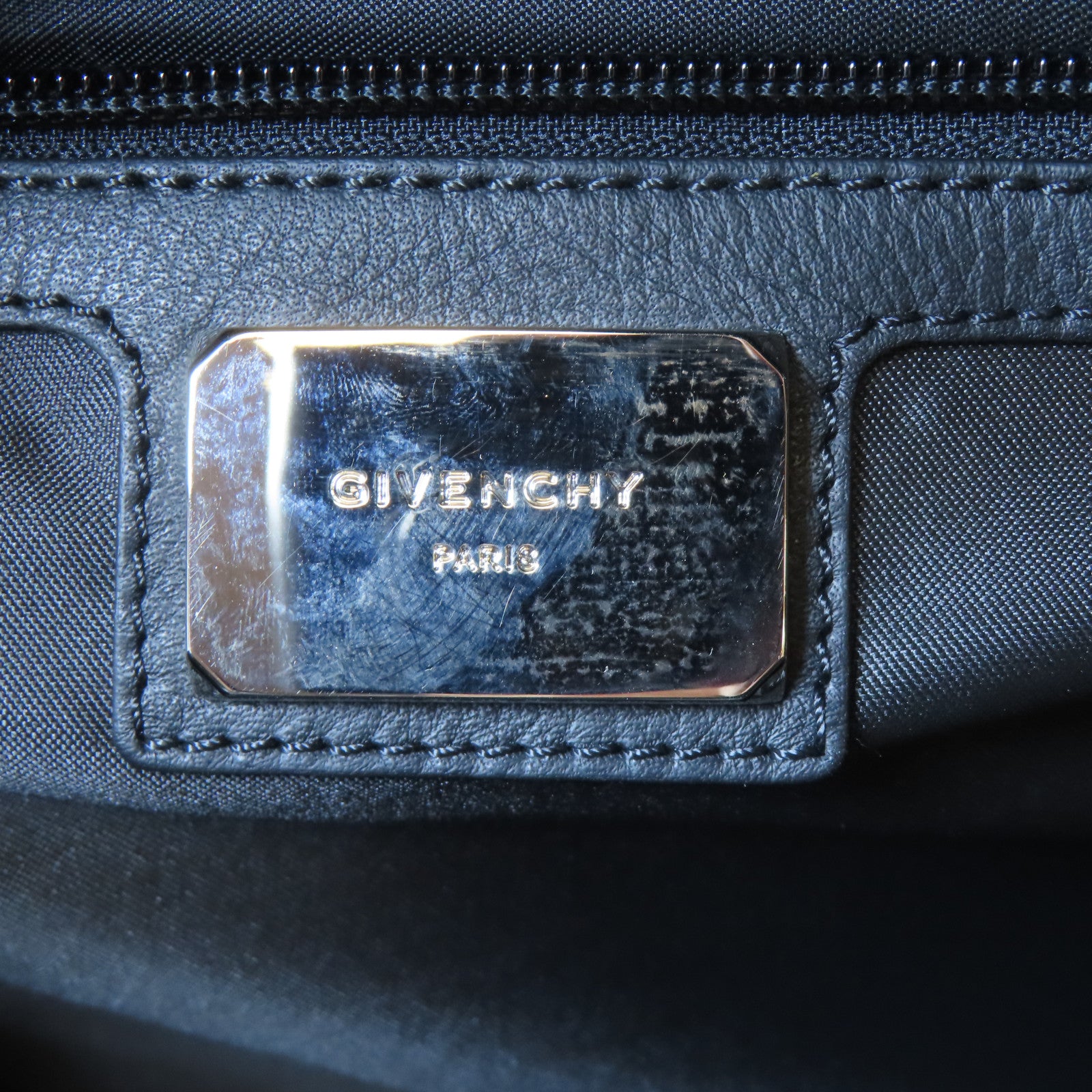 GIVENCHY PVC Backpack銀扣背包黑色