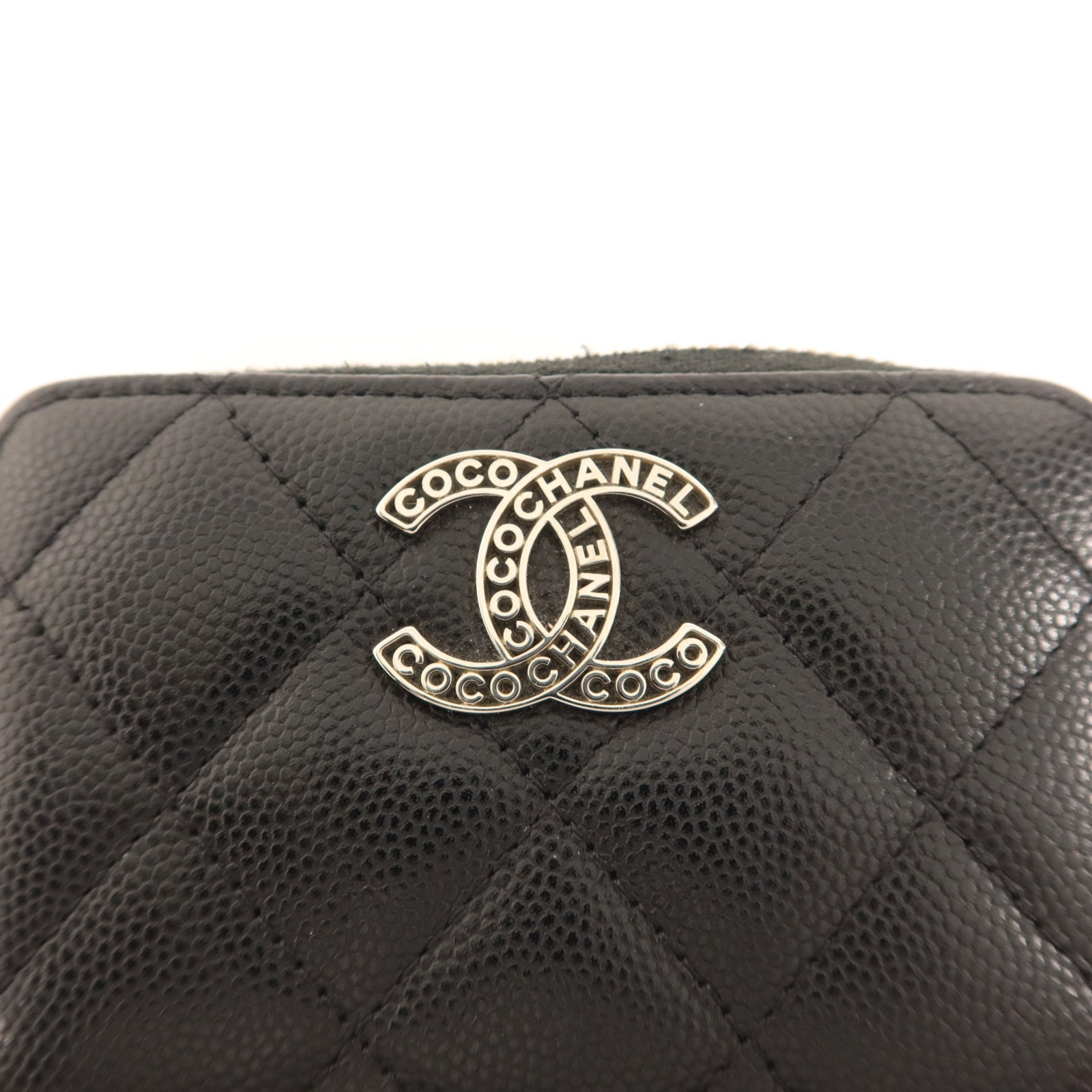 CHANEL 牛皮皮革Card Case銀扣卡片套