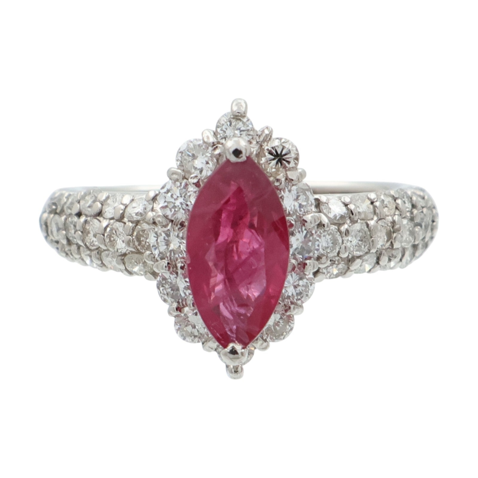 JEWELRY PT900鉑金/紅寶石Ruby鑽石戒指