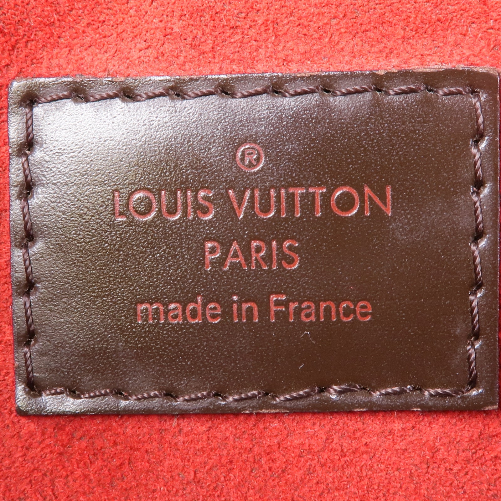 LOUIS VUITTON Damier Trevi金扣手挽肩背兩用袋棕色