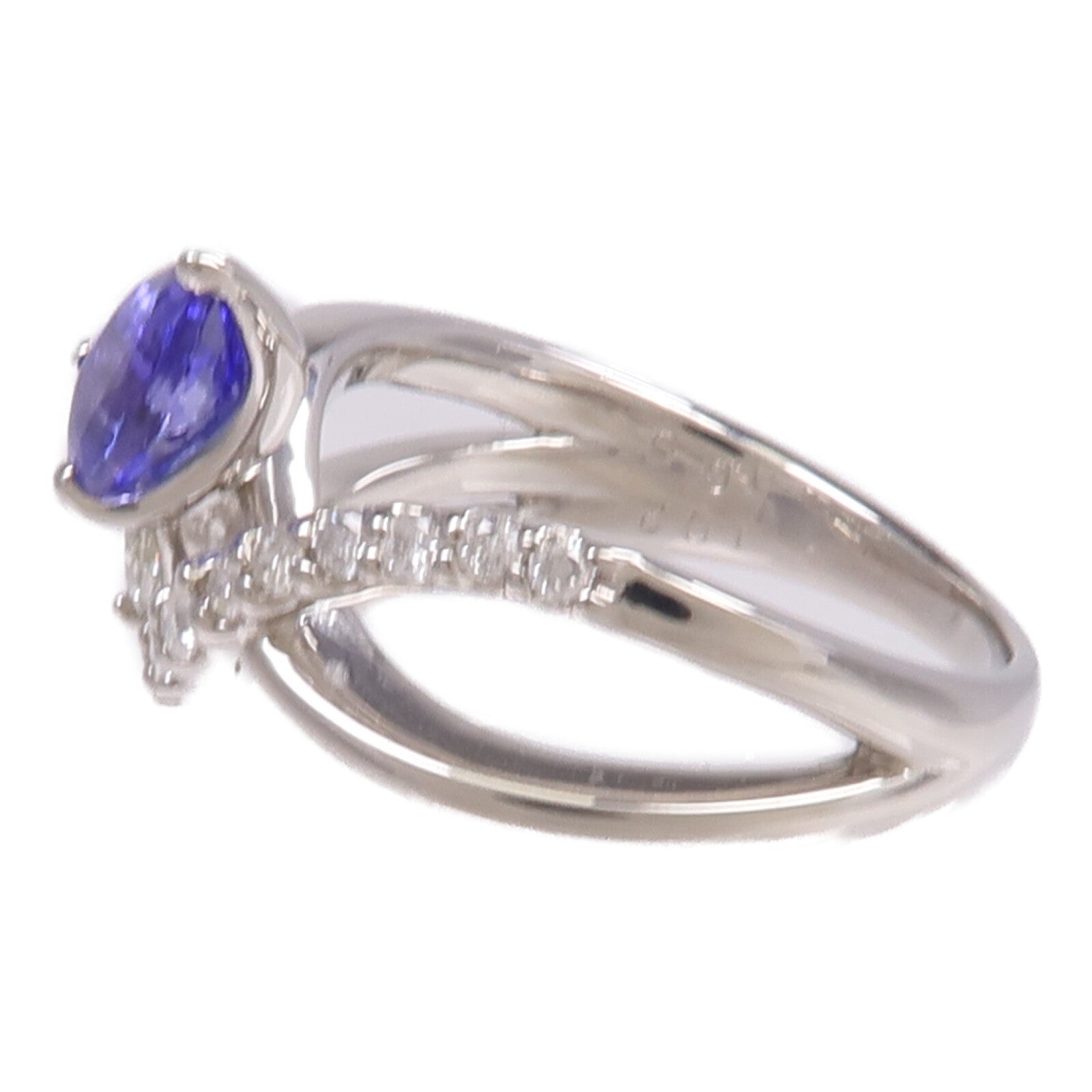 JEWELRY PT900鉑金Tanzanite Diamond Ring坦桑石/鑽石戒指