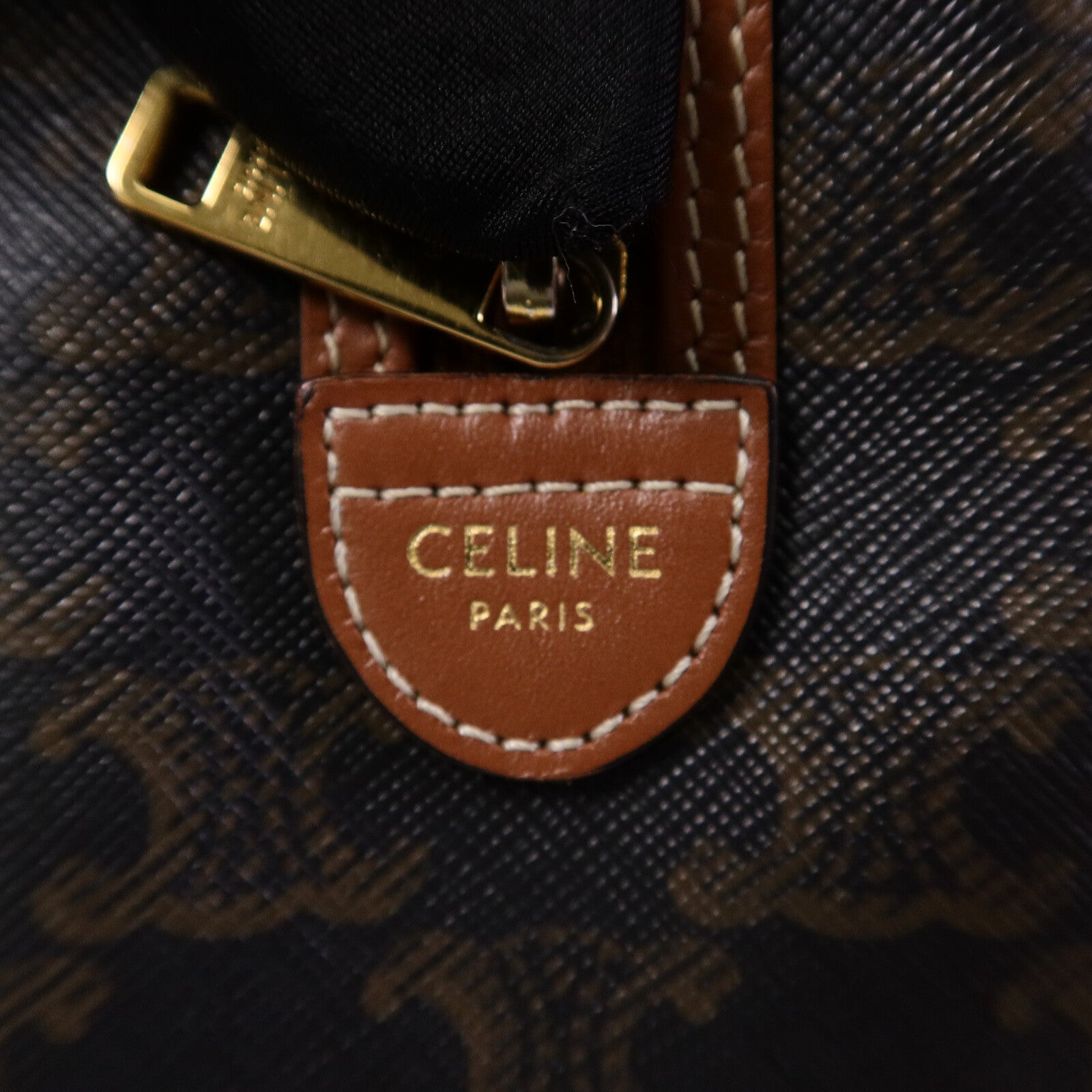 CELINE 塗層帆布Triomphe Small Boston手挽袋