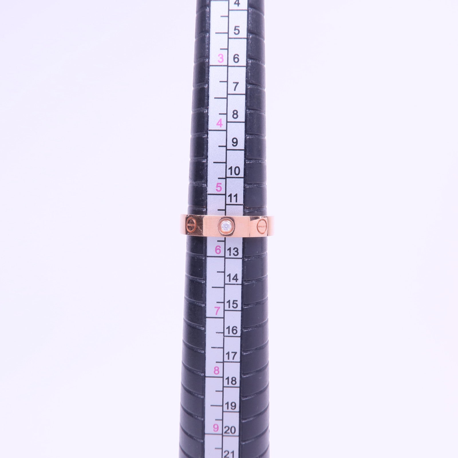 CARTIER 18K玫瑰金/鑽石Love Diamond Ring戒指Cartier#51/US#5.5