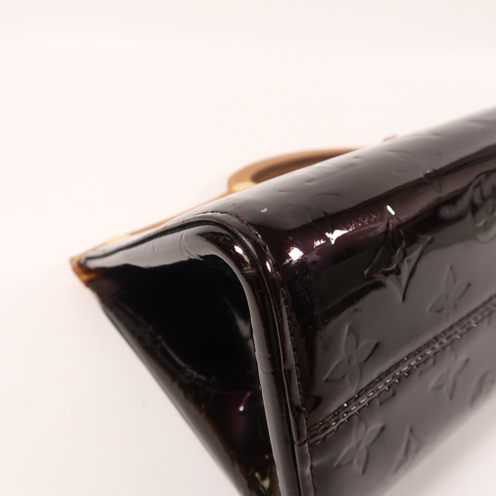 LOUIS VUITTON Monogram Vernis Roxbury Drive金扣手挽肩背兩用袋酒紅色