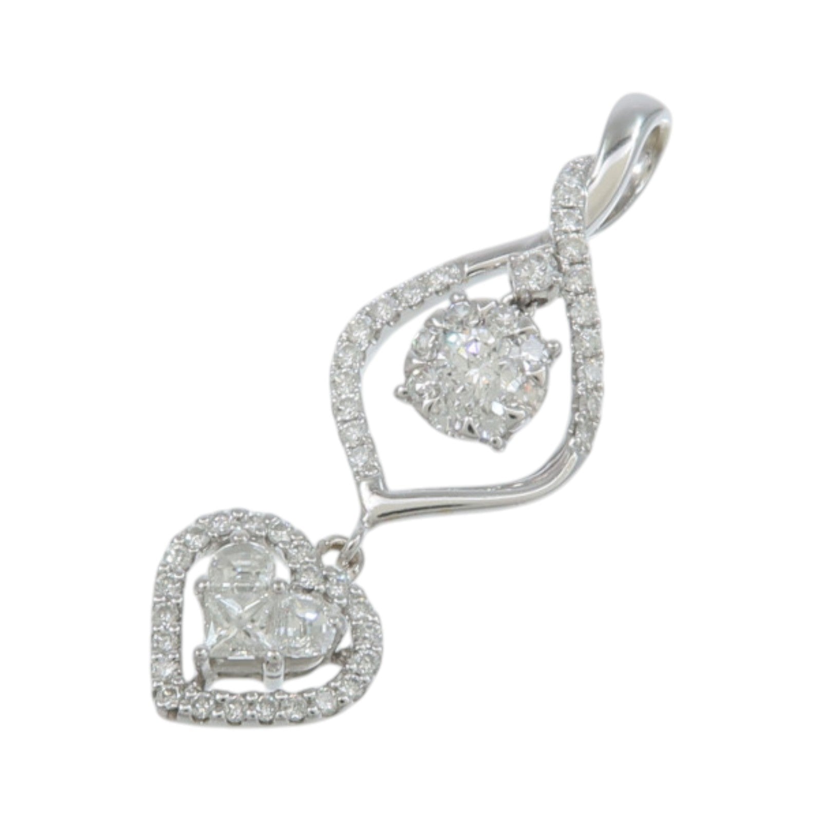 JEWELRY 18K白金Diamond Pendant鑽石吊墜