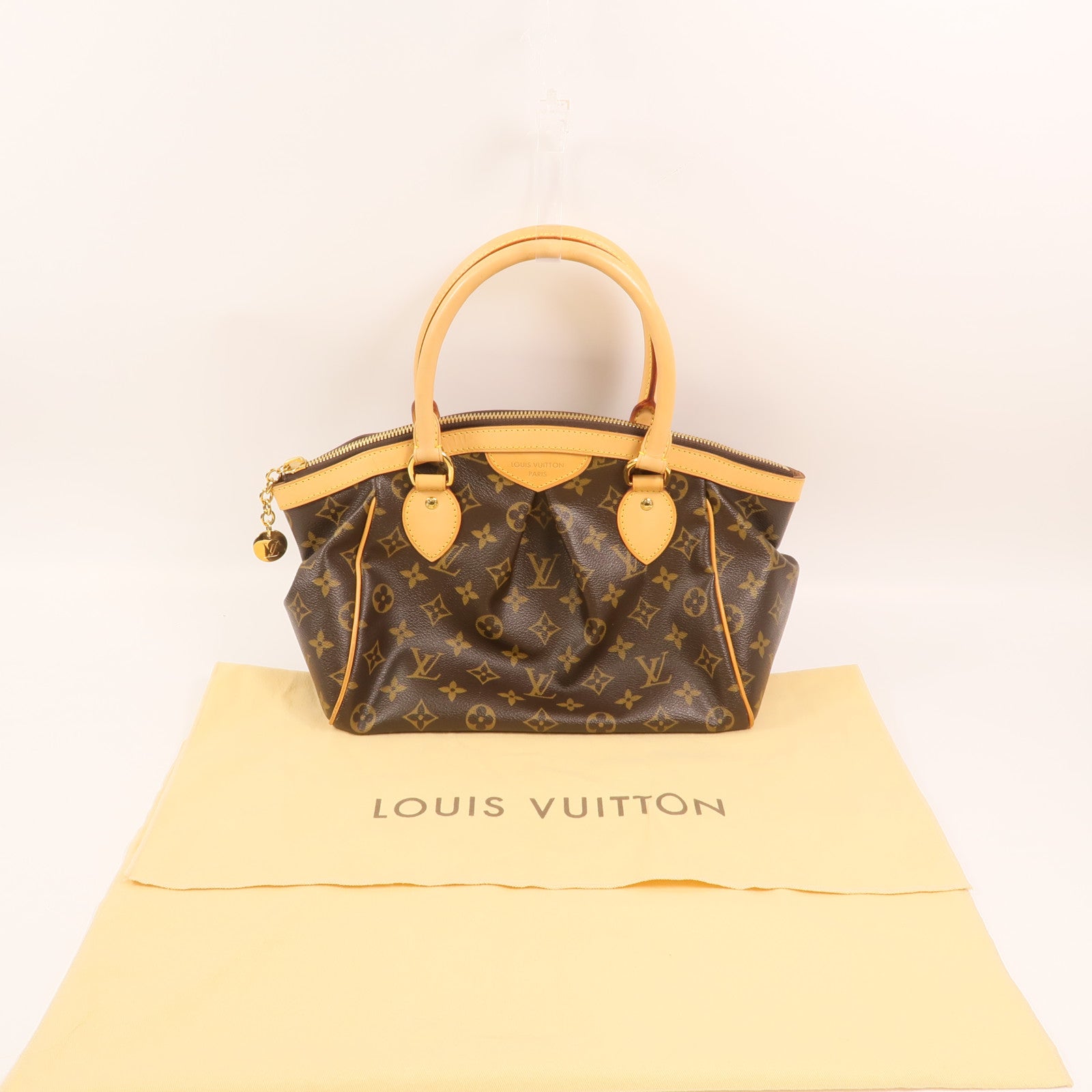 LOUIS VUITTON Monogram Tivoli PM金扣手挽袋