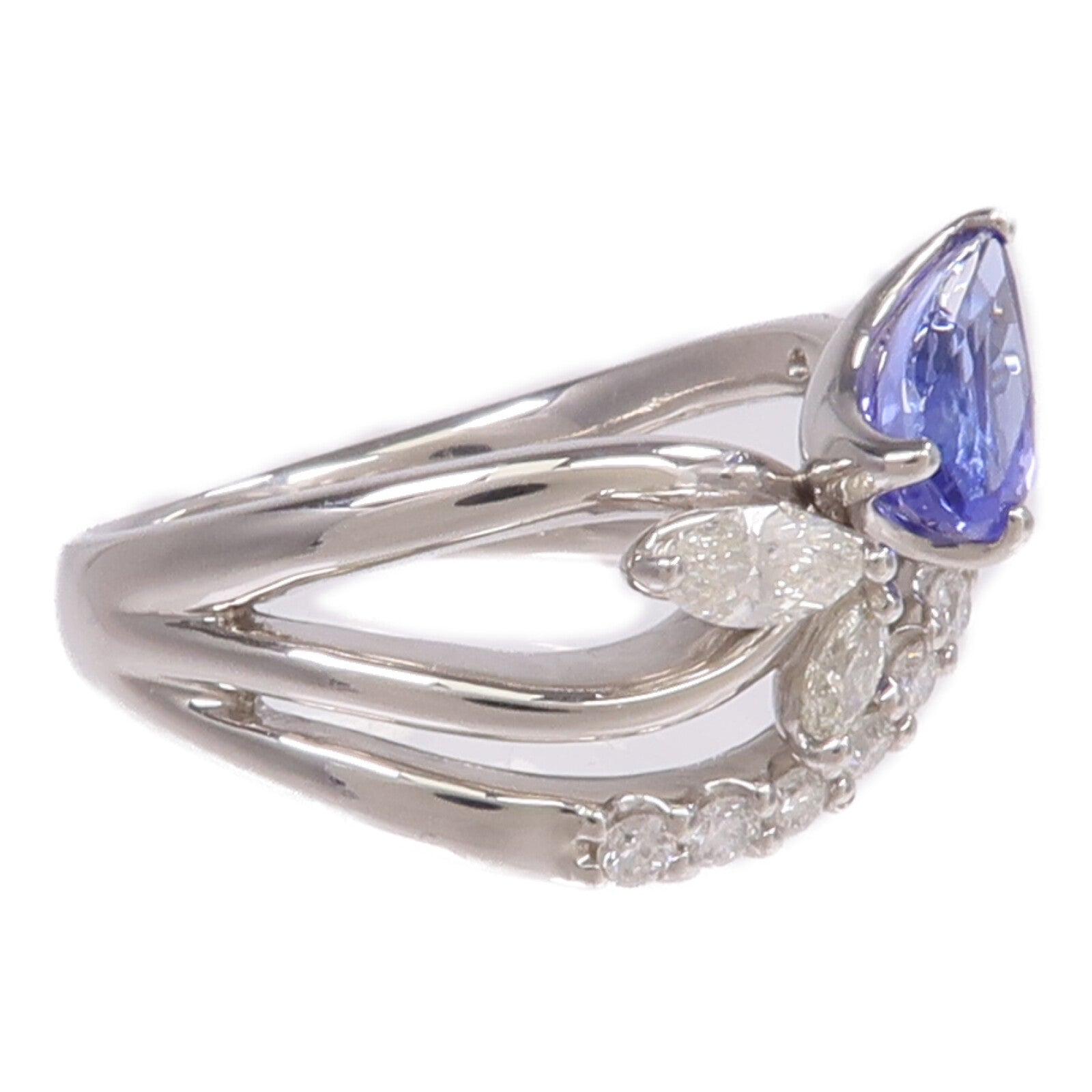 JEWELRY PT900鉑金Tanzanite Diamond Ring坦桑石/鑽石戒指
