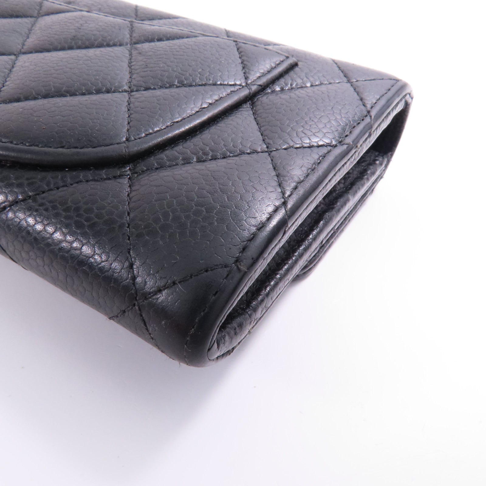CHANEL 牛皮皮革Long Wallet金扣長錢包