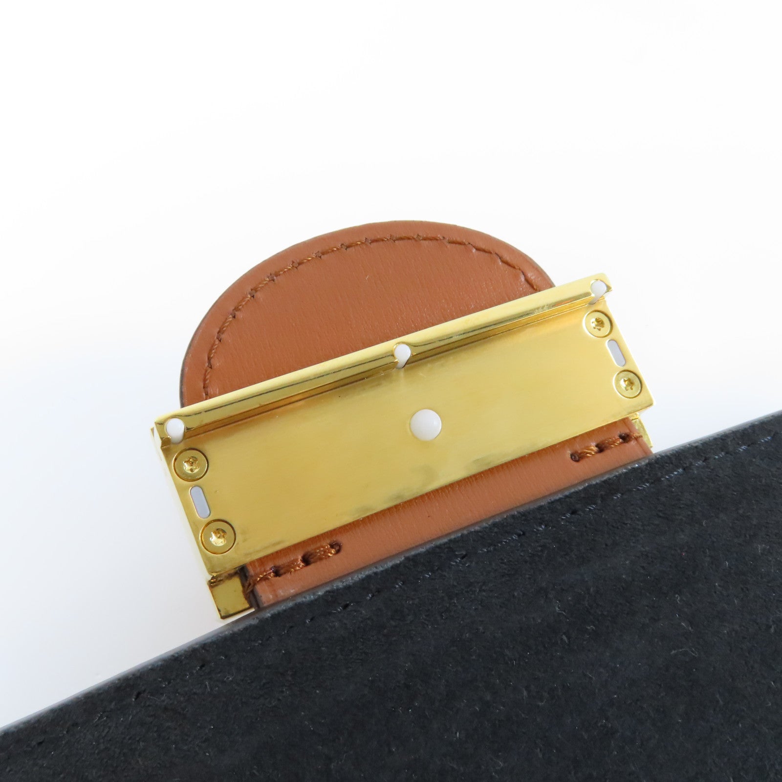 LOUIS VUITTON Monogram Reverse Dauphine金扣鏈帶肩背袋啡色