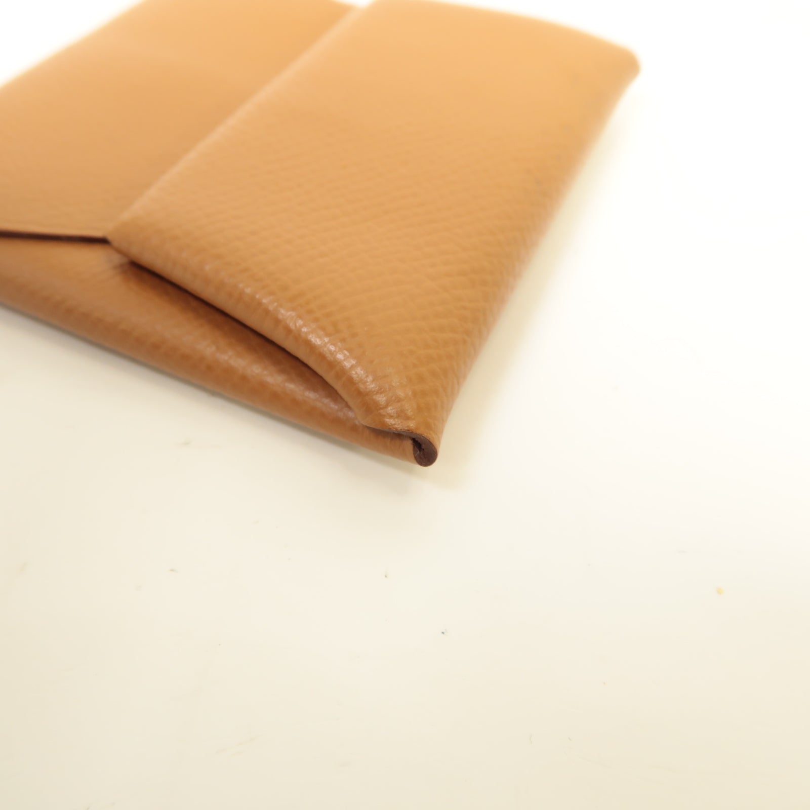 HERMES 【激減優惠】Epsom皮革Bastia Coin Case銀扣零錢包棕色