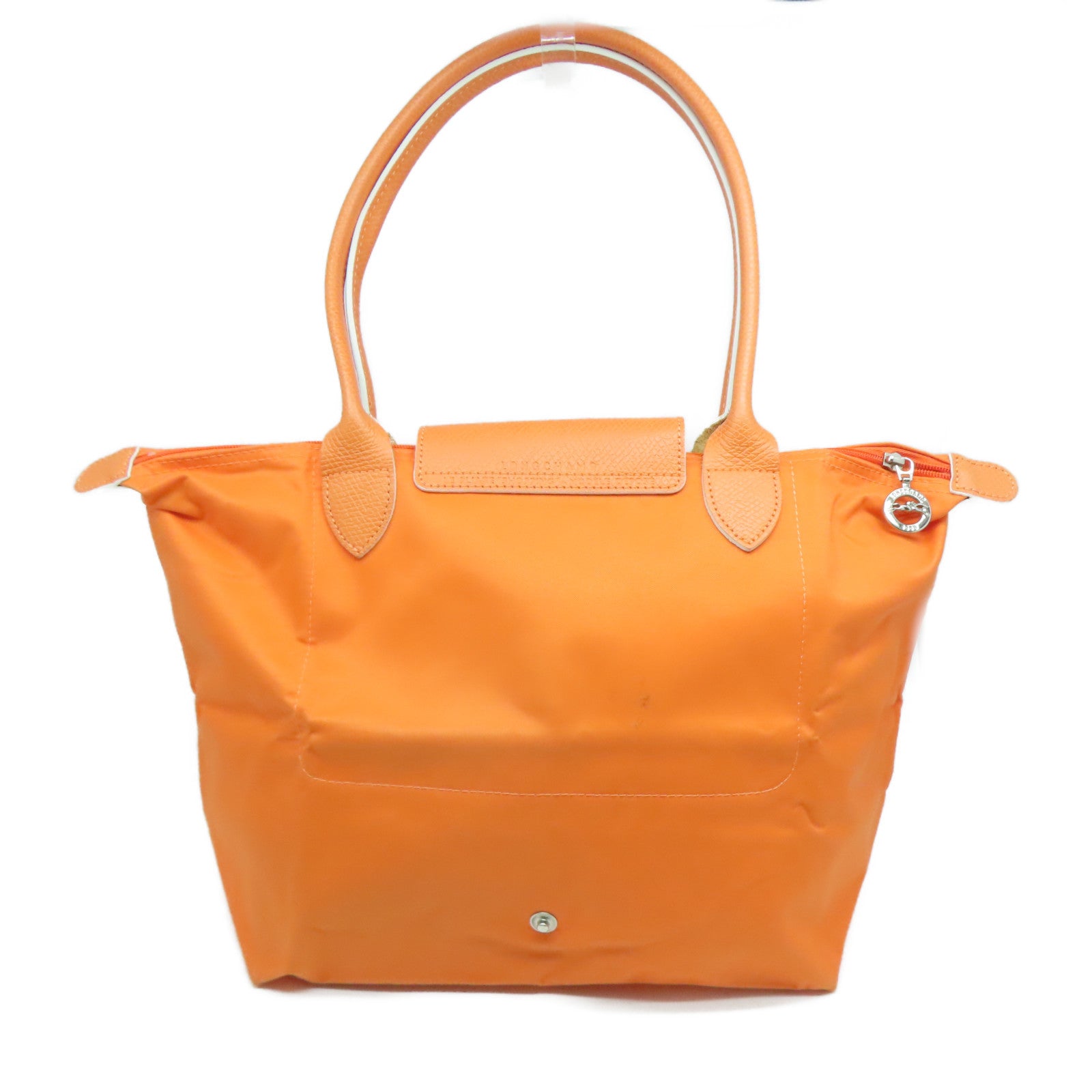 Longchamp 【激減優惠】尼龍Tote Bag銀扣肩背袋橙色
