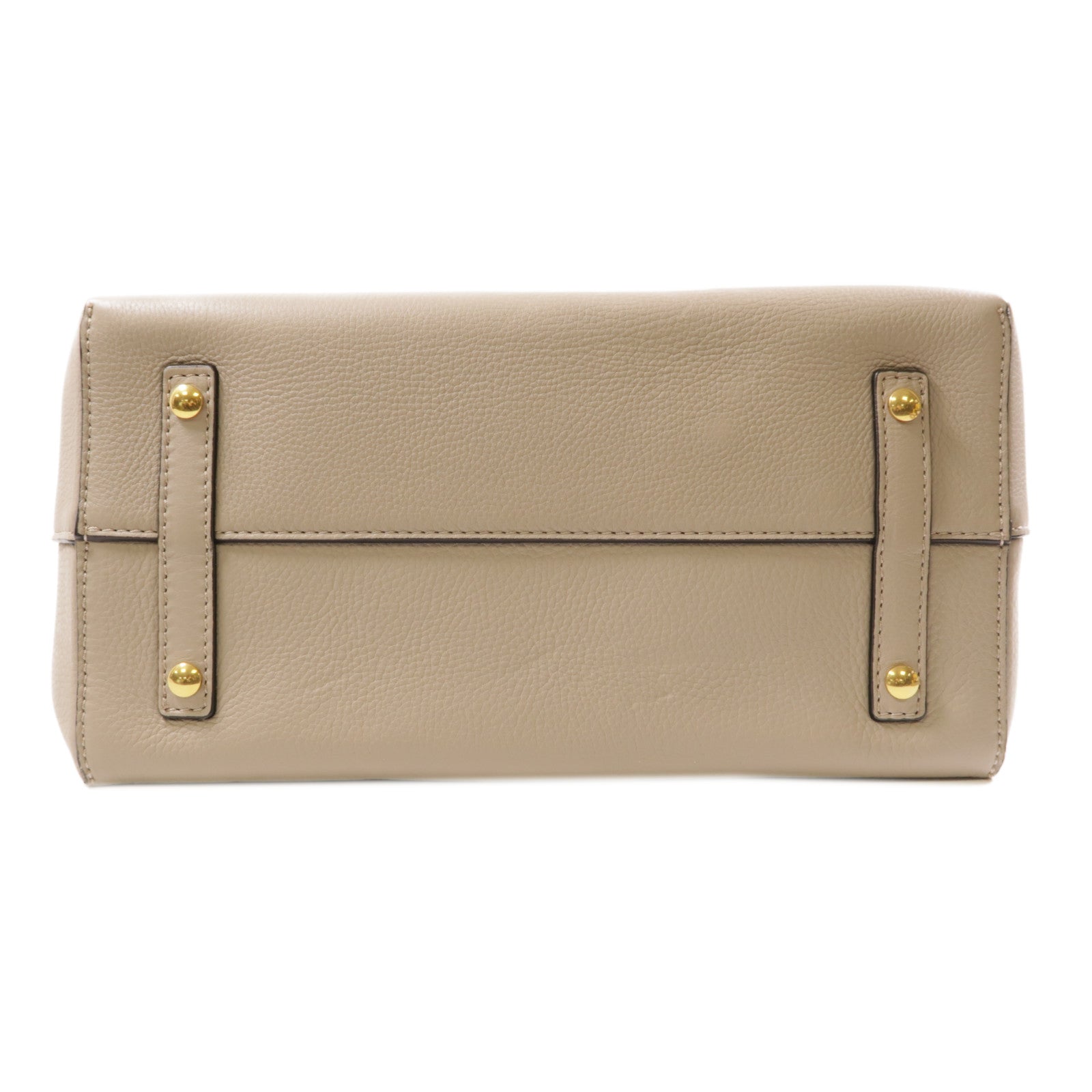 BURBERRY 牛皮皮革Shoulder Bag金扣手挽肩背兩用袋灰色