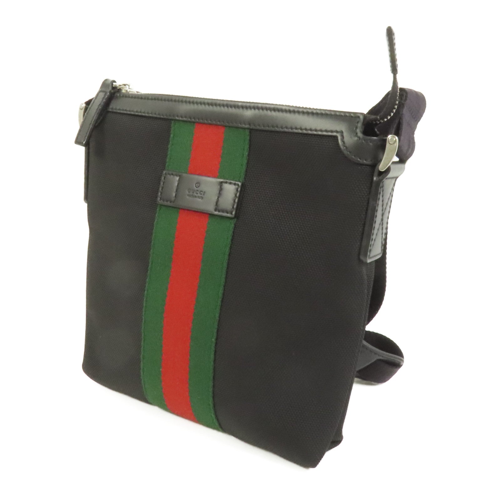 GUCCI 帆布Ophidia Messenger銀扣肩背袋