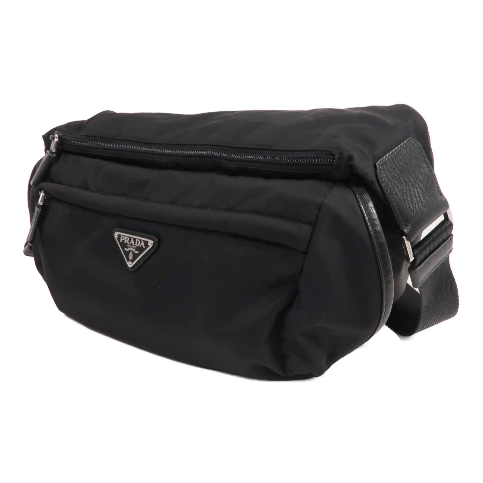 PRADA 尼龍Shoulder Bag銀扣肩背袋