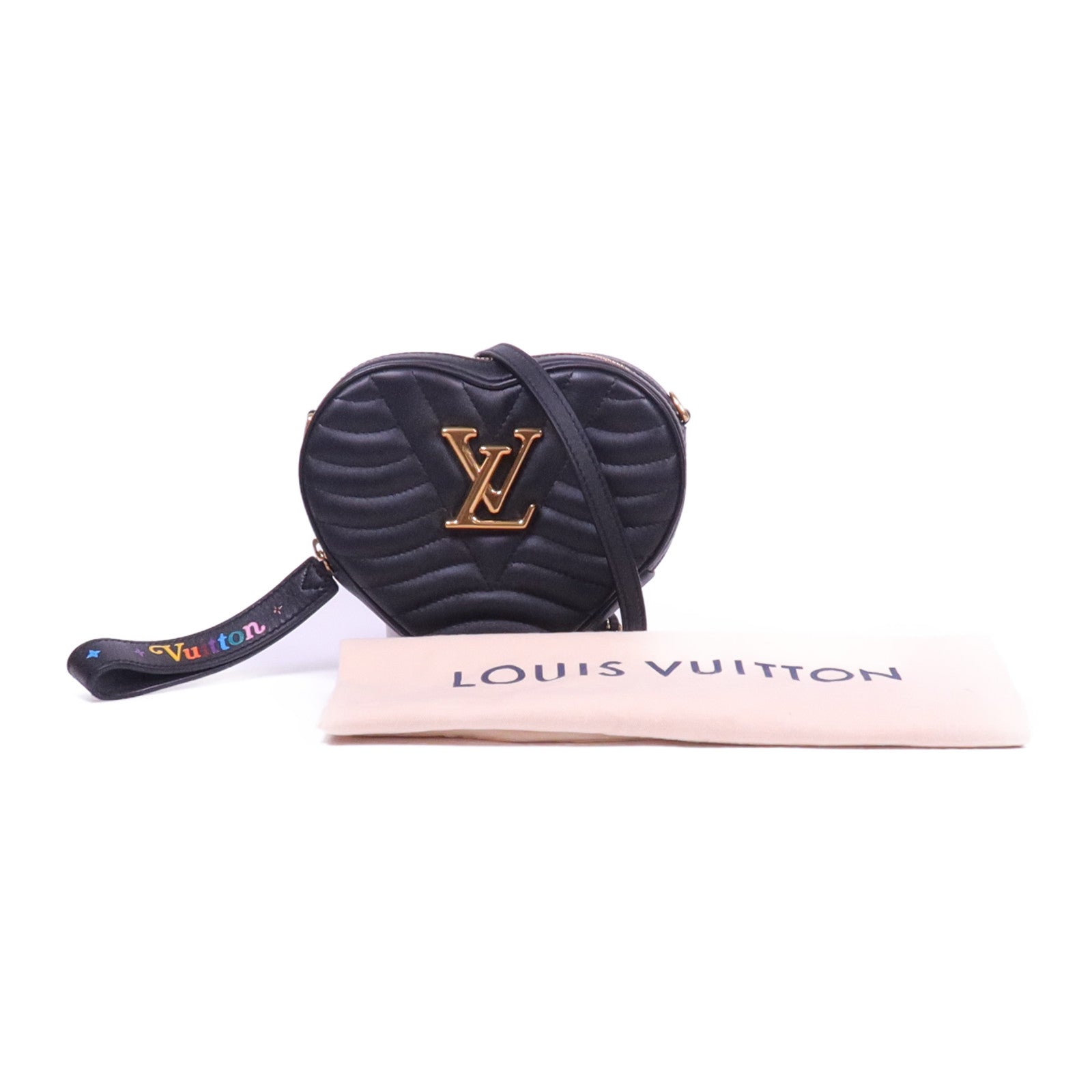 LOUIS VUITTON 牛皮皮革New Wave Heart Bag金扣肩背袋