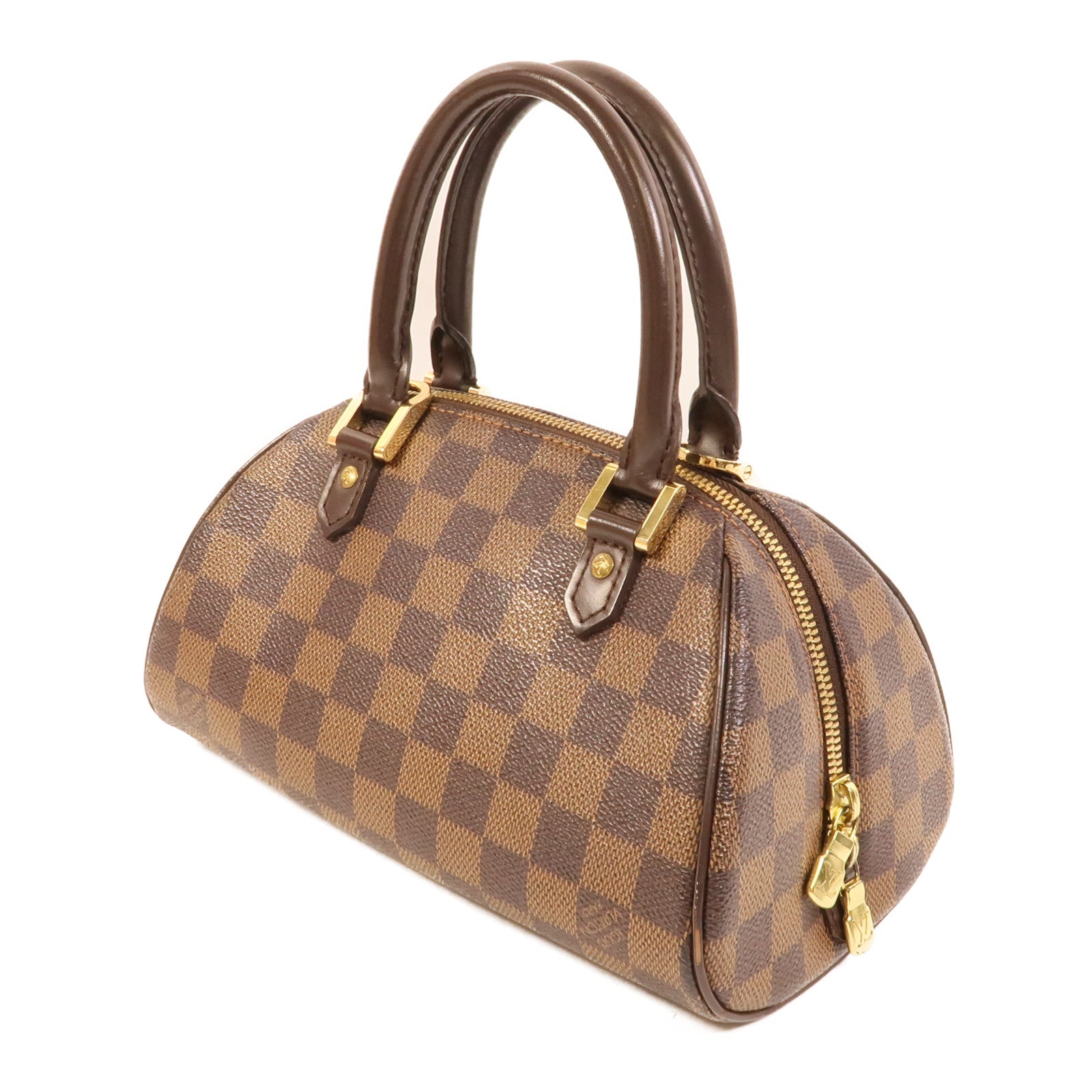 LOUIS VUITTON Damier Rivera Mini金扣手挽袋