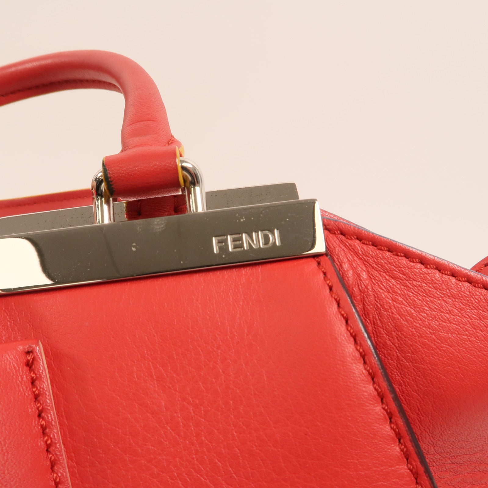 FENDI 牛皮皮革Mini 3 Jours銀扣手挽肩背兩用袋