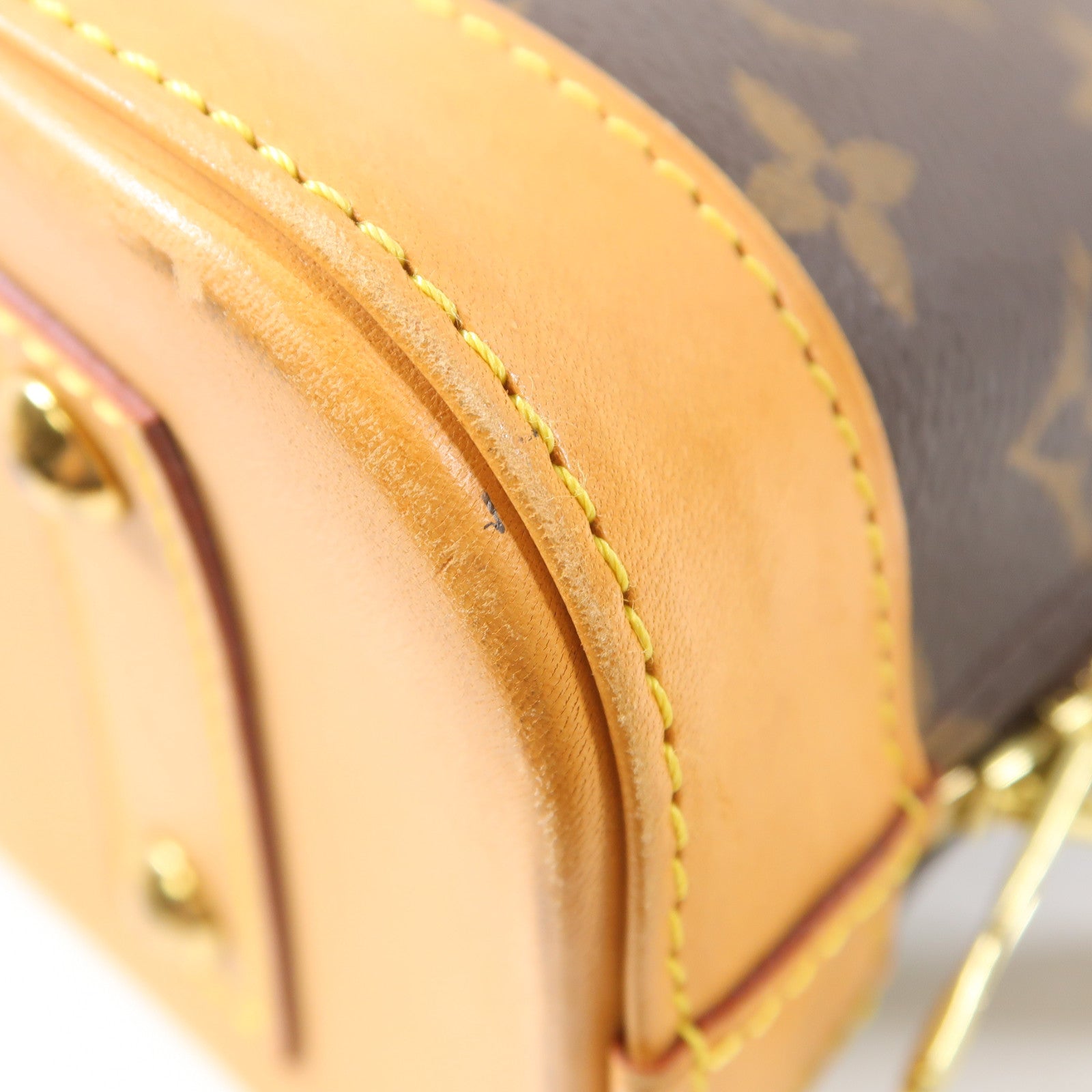 LOUIS VUITTON Monogram Alma BB金扣手挽肩背兩用袋啡色