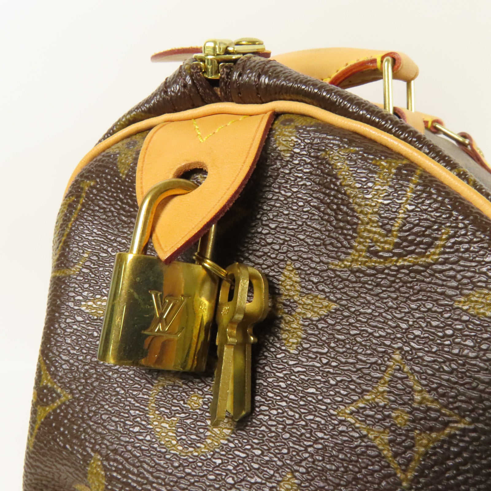 LOUIS VUITTON Monogram Speedy 30金扣手挽袋