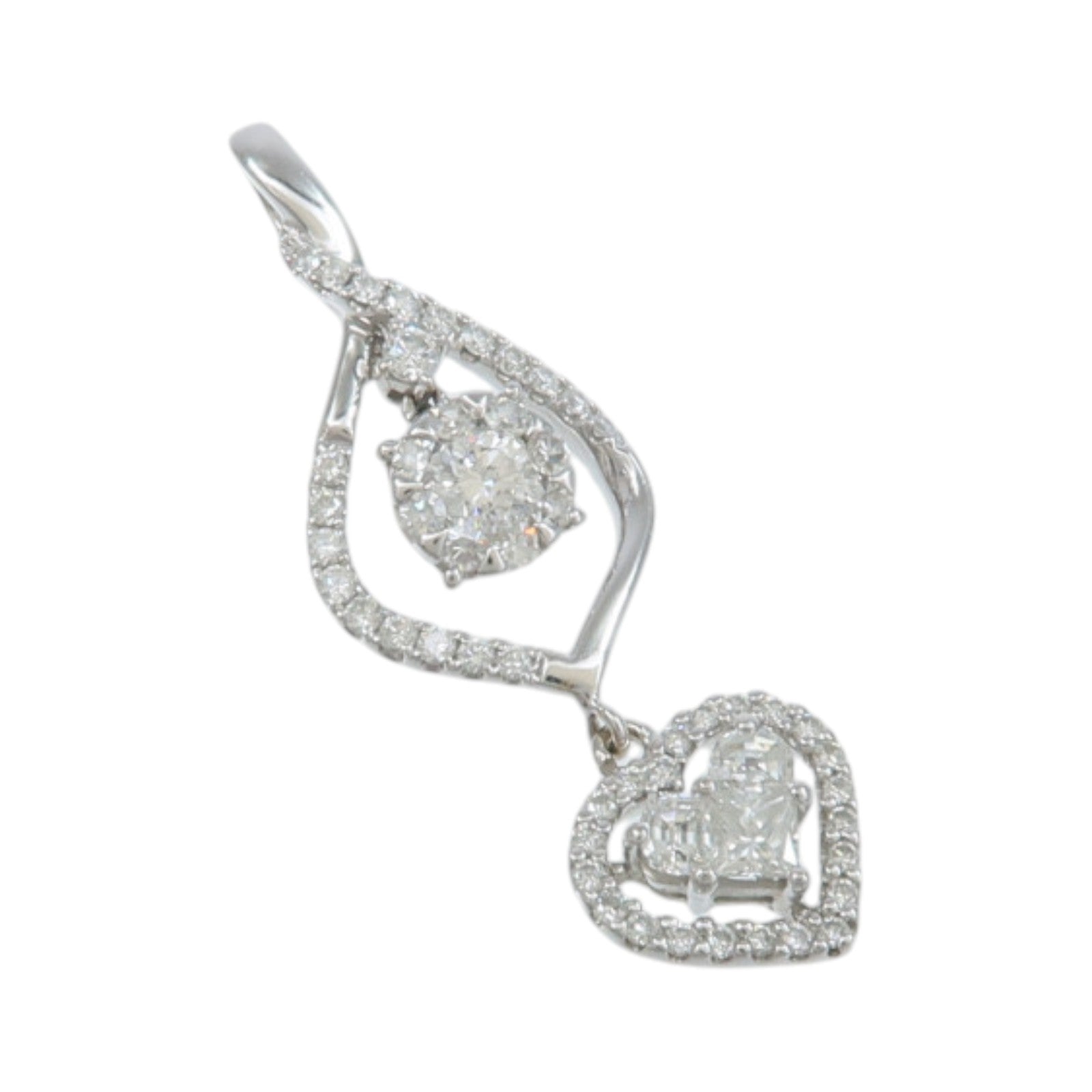 JEWELRY 18K白金Diamond Pendant鑽石吊墜