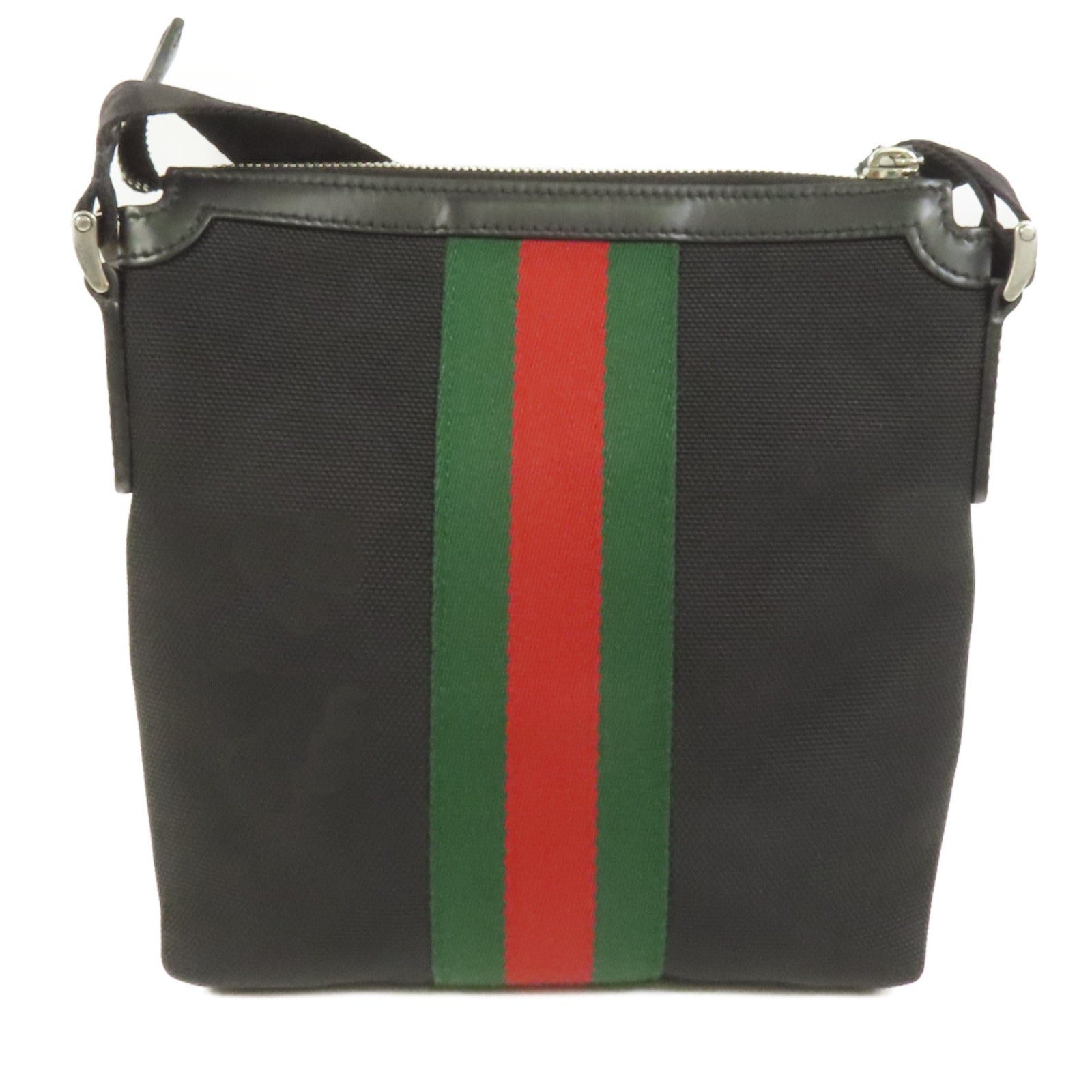 GUCCI 帆布Ophidia Messenger銀扣肩背袋