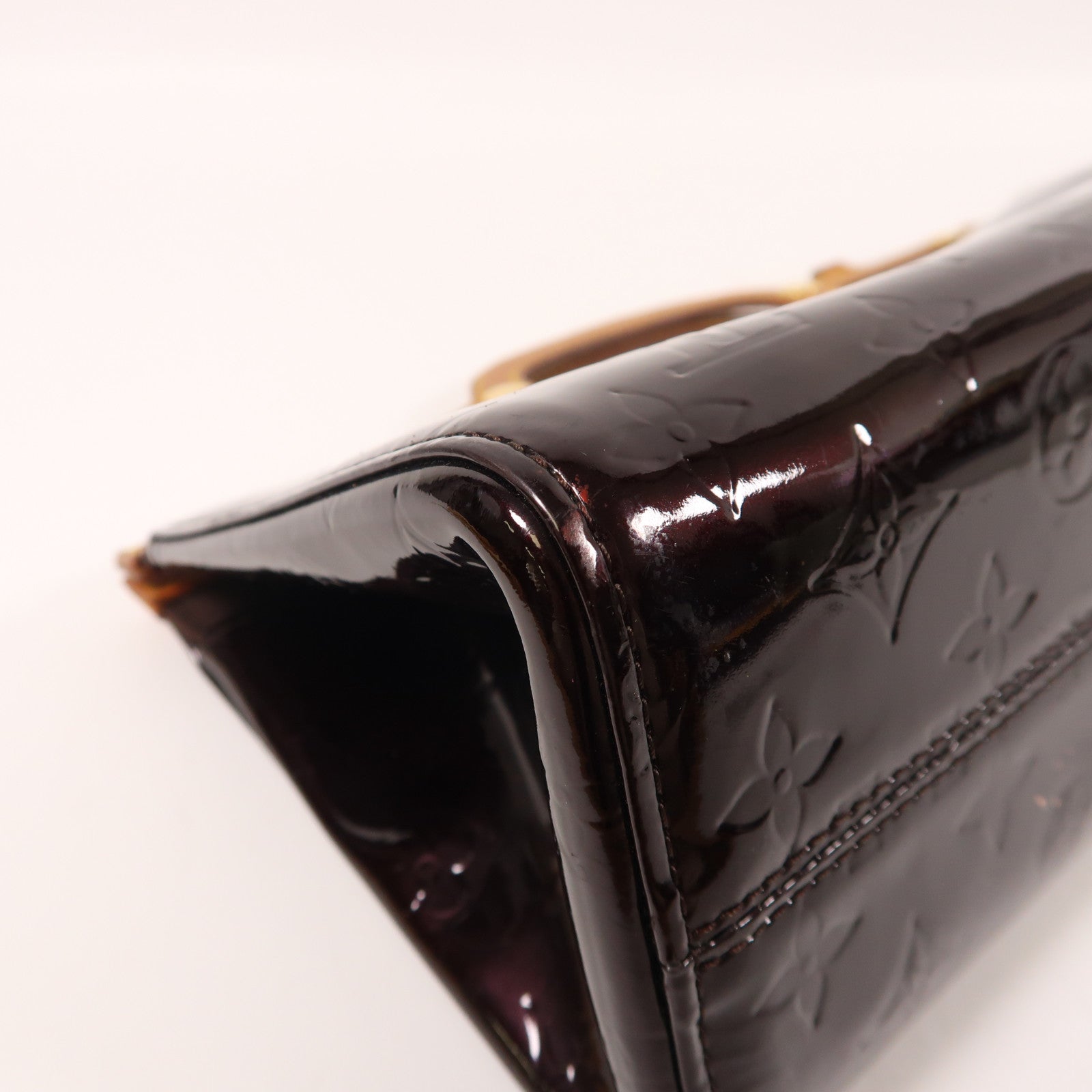 LOUIS VUITTON Monogram Vernis Roxbury Drive金扣手挽肩背兩用袋酒紅色