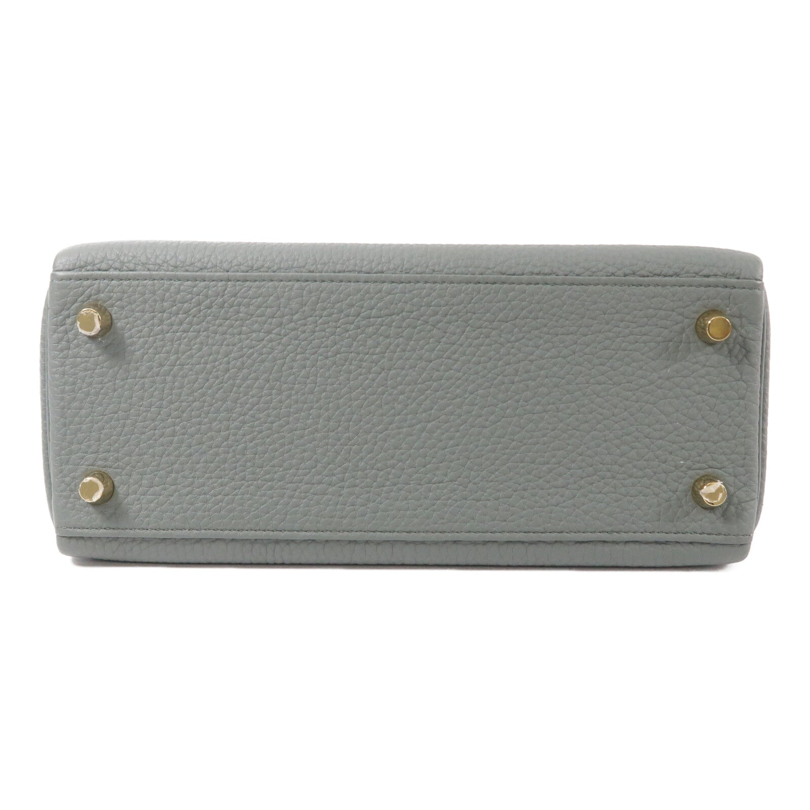 HERMES Togo皮革Kelly 25手挽肩背兩用袋Vert Amande