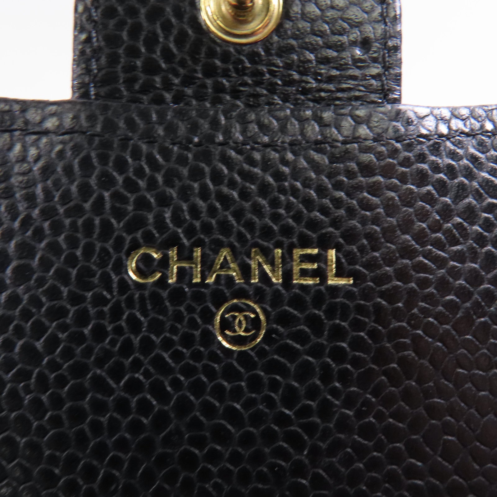 CHANEL 牛皮皮革Long Wallet金扣長錢包