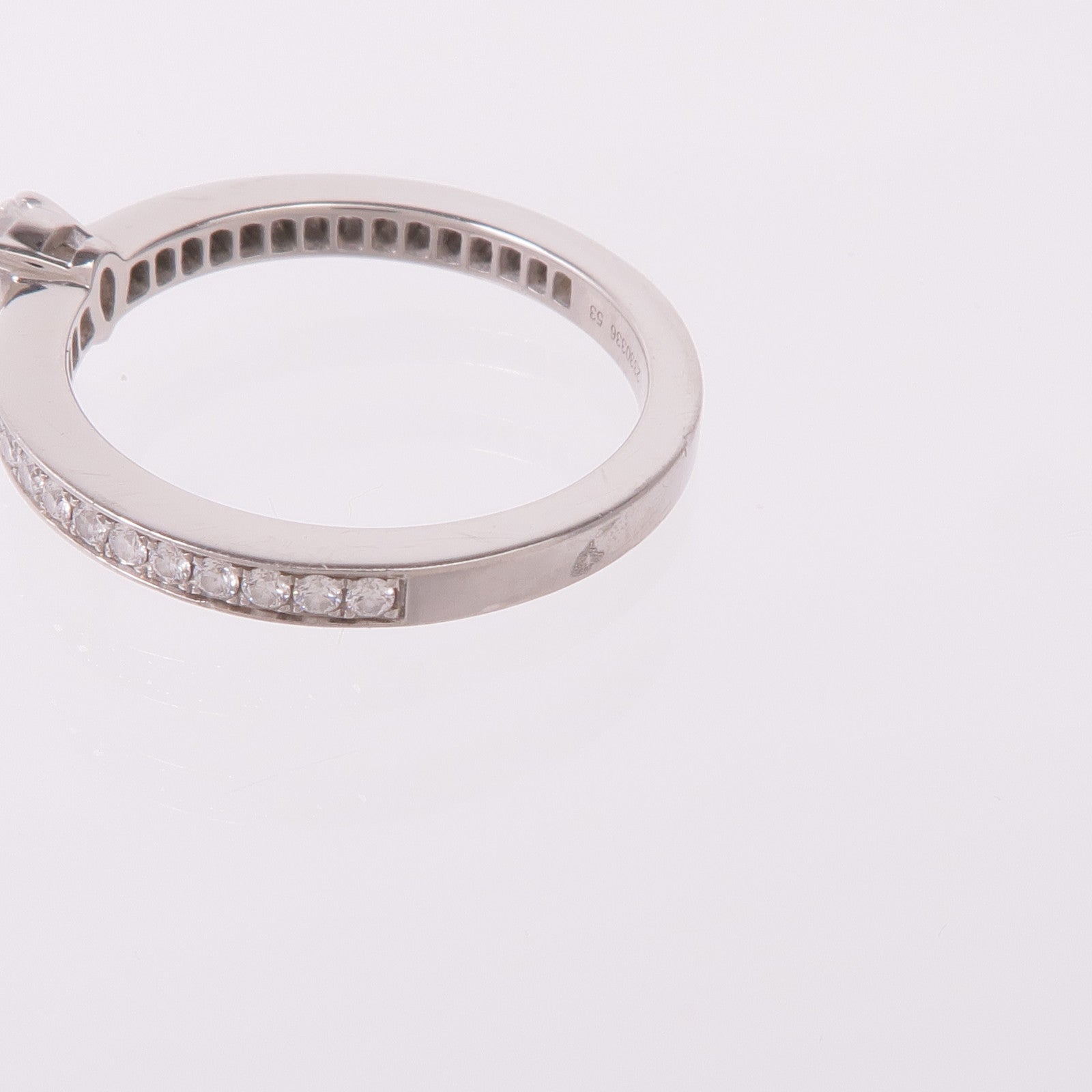 Chaumet PT950鉑金Triomphe De Chaumet Ring鑽石戒指US#6.5