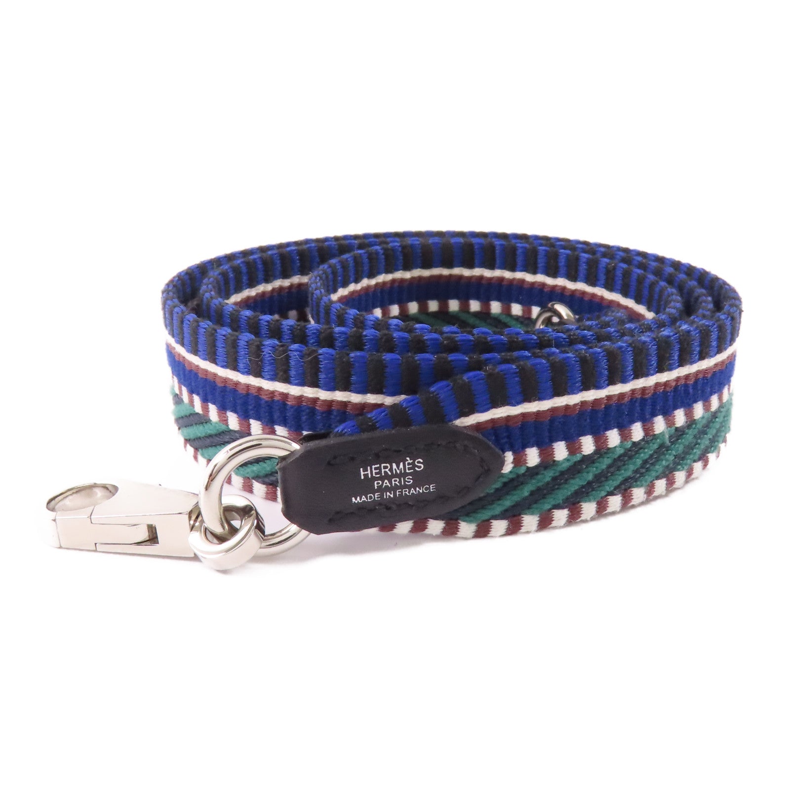 HERMES 帆布Shoulder Strap銀扣肩帶