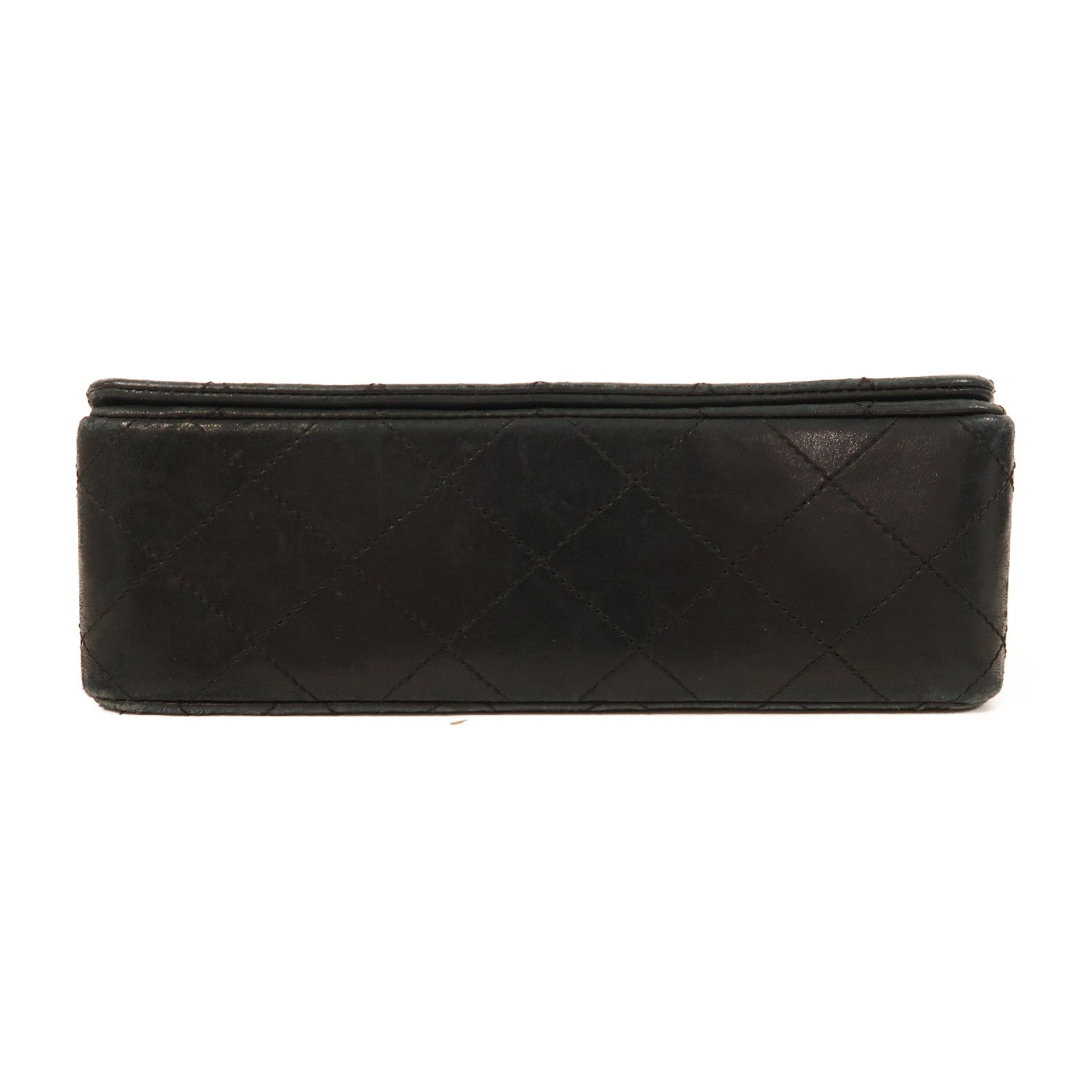 CHANEL 牛皮皮革Vintage Chain Shoulder金扣鏈帶肩背袋黑色